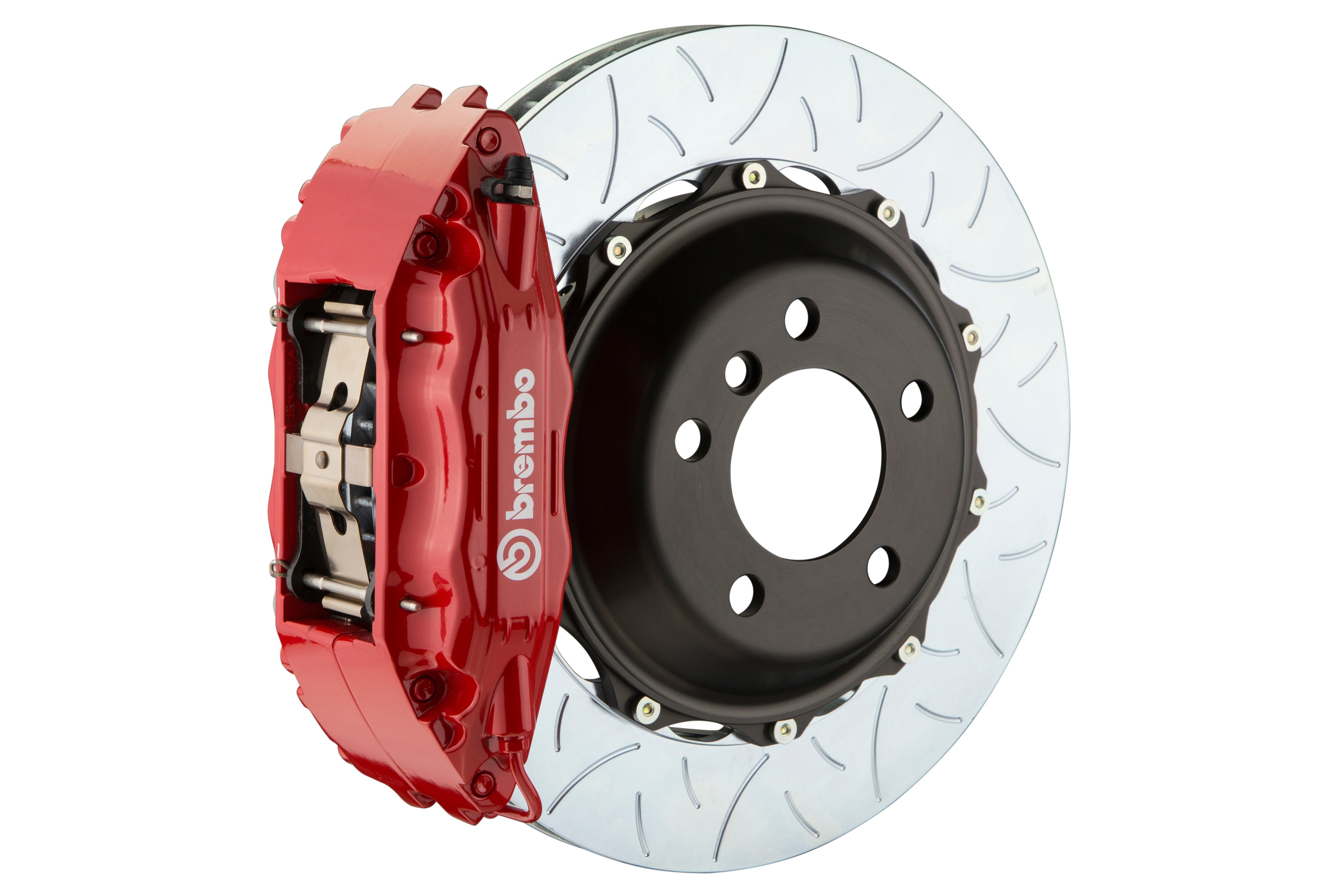 Brembo GT Systems 4 Piston Front Red Big Brake Kit Type 3 Slotted Rotors - 2005-2017 Subaru STI