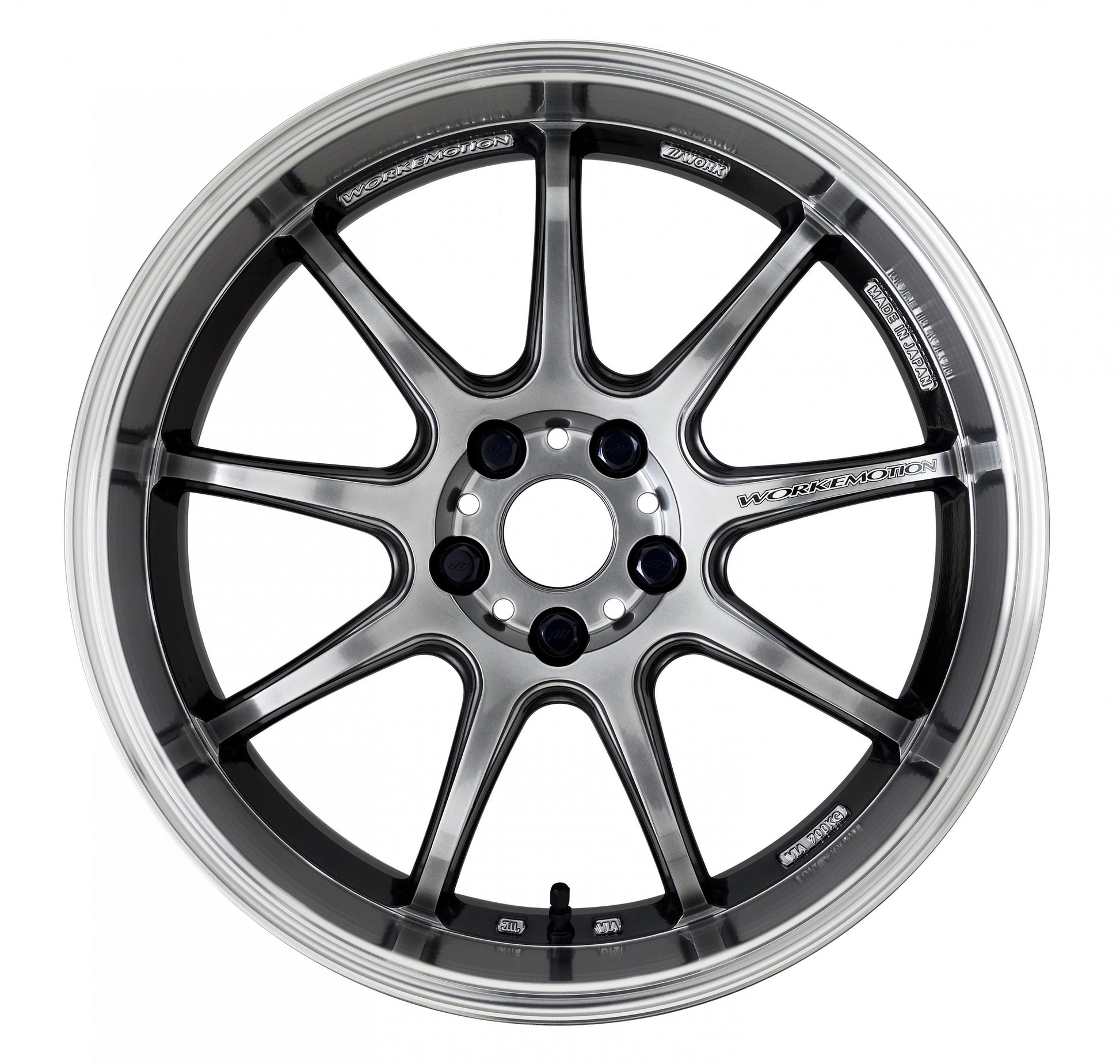 Work Wheels Emotion D9R (GTSRC) GT Silver Rim Cut 18x9.5 +30 5x114.3 (Sold As Pair) - 2015-2024 Subaru WRX / 2015-2021 STI / 2019-2024 Forester