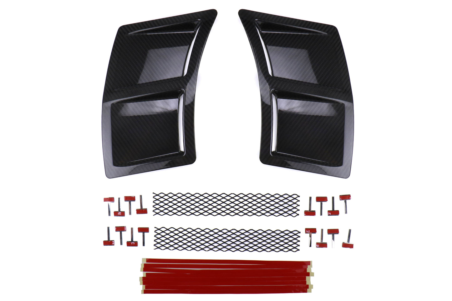 OLM S207 Style Carbon Fiber Bumper Vent Inserts - 2015-2021 Subaru WRX / STI