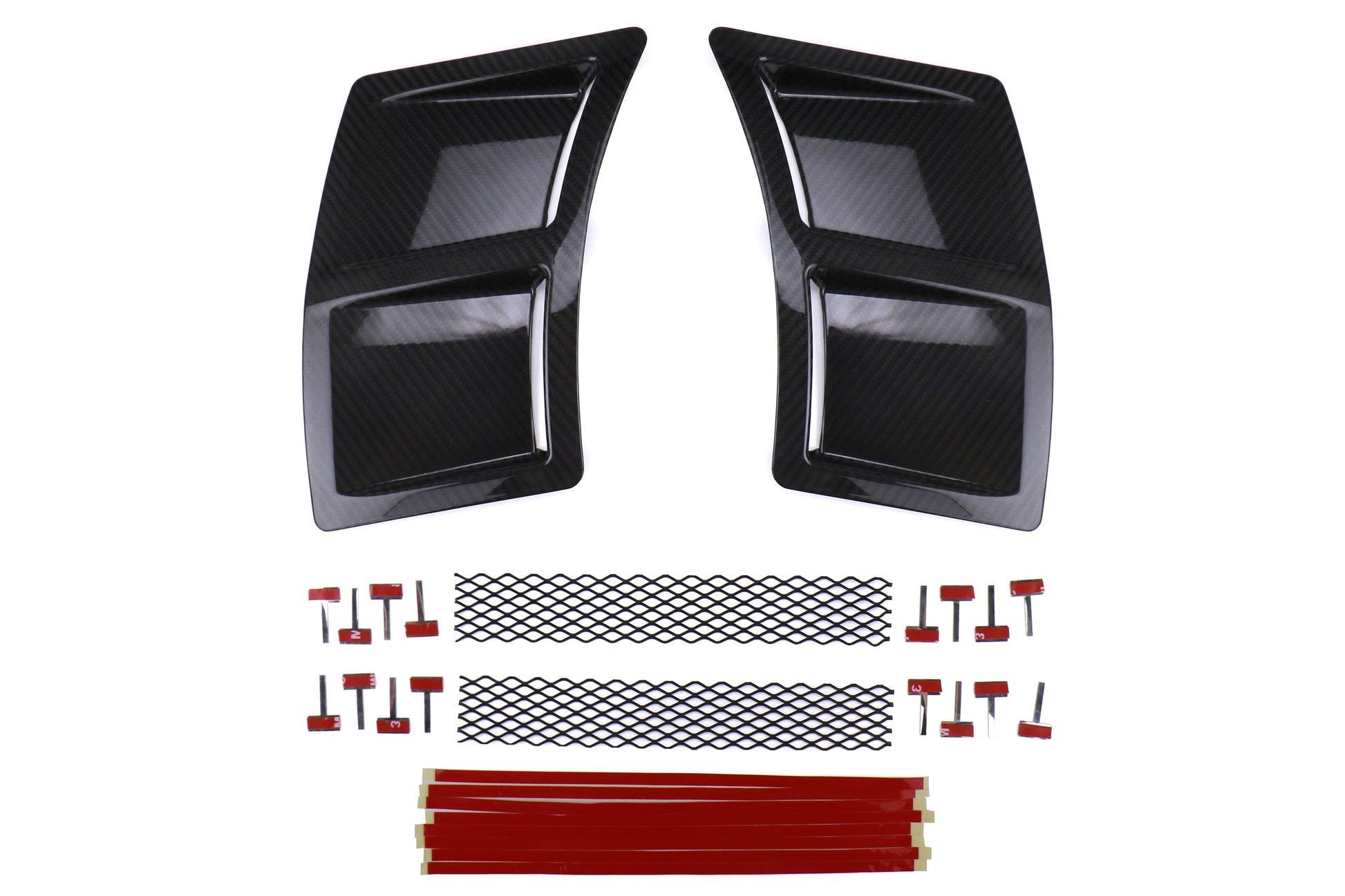 OLM S207 Style Carbon Fiber Bumper Vent Inserts - 2015-2021 Subaru WRX / STI