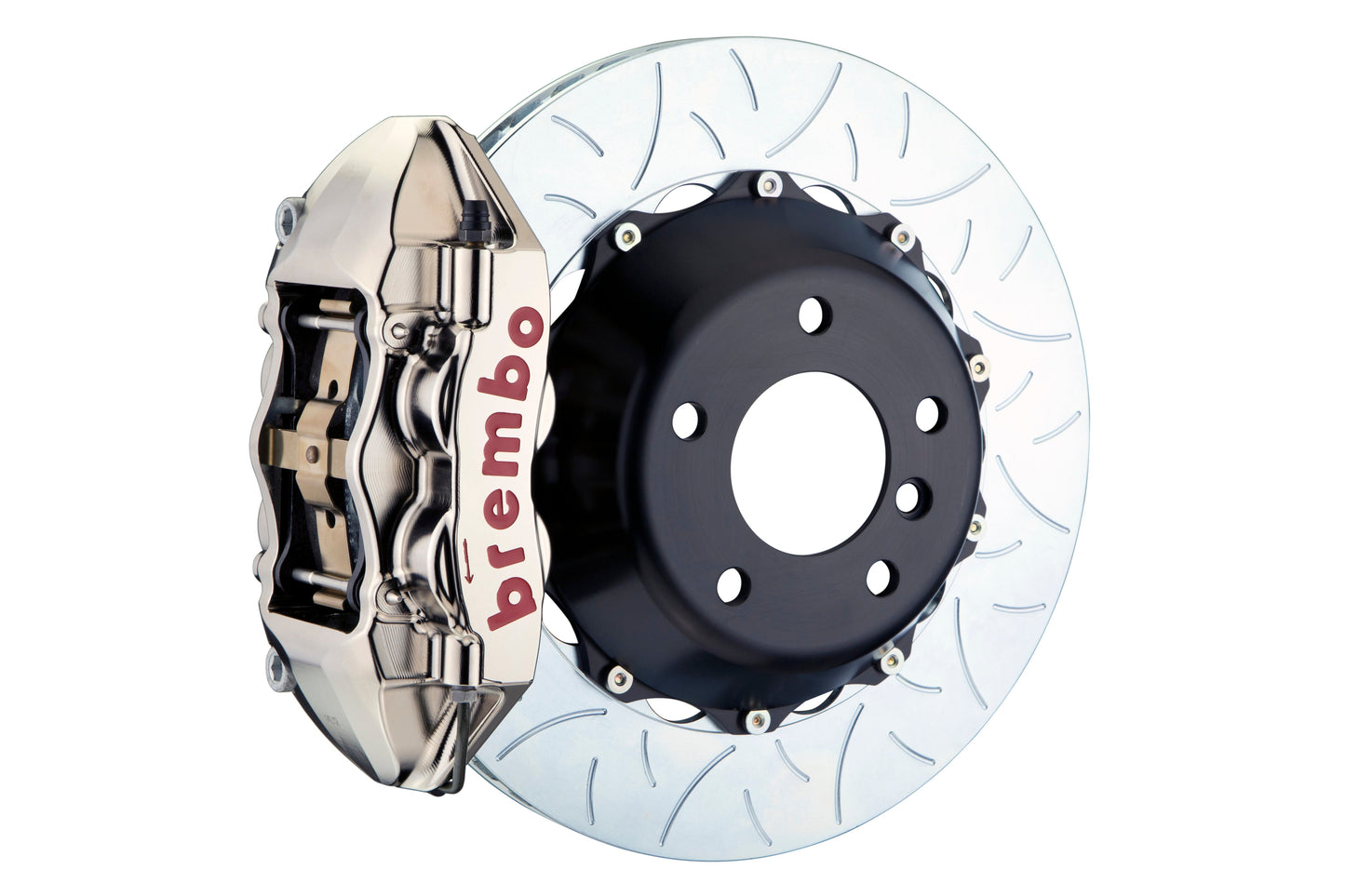 Brembo GT-R Systems 4 Piston Rear Big Brake Kit Nickel Plated Slotted Rotors - 2015-2017 Subaru WRX/STI Models without Electronic Parking Brake / BRZ 2013+ / Scion FR-S 2013-2016