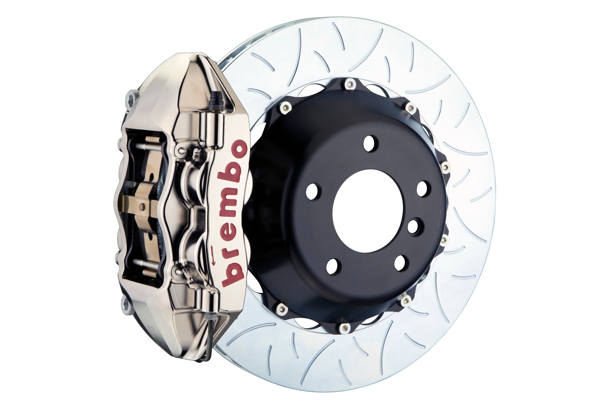 Brembo GT-R Systems 4 Piston Rear Big Brake Kit Nickel Plated Slotted Rotors - 2015-2017 Subaru WRX/STI Models without Electronic Parking Brake / BRZ 2013+ / Scion FR-S 2013-2016