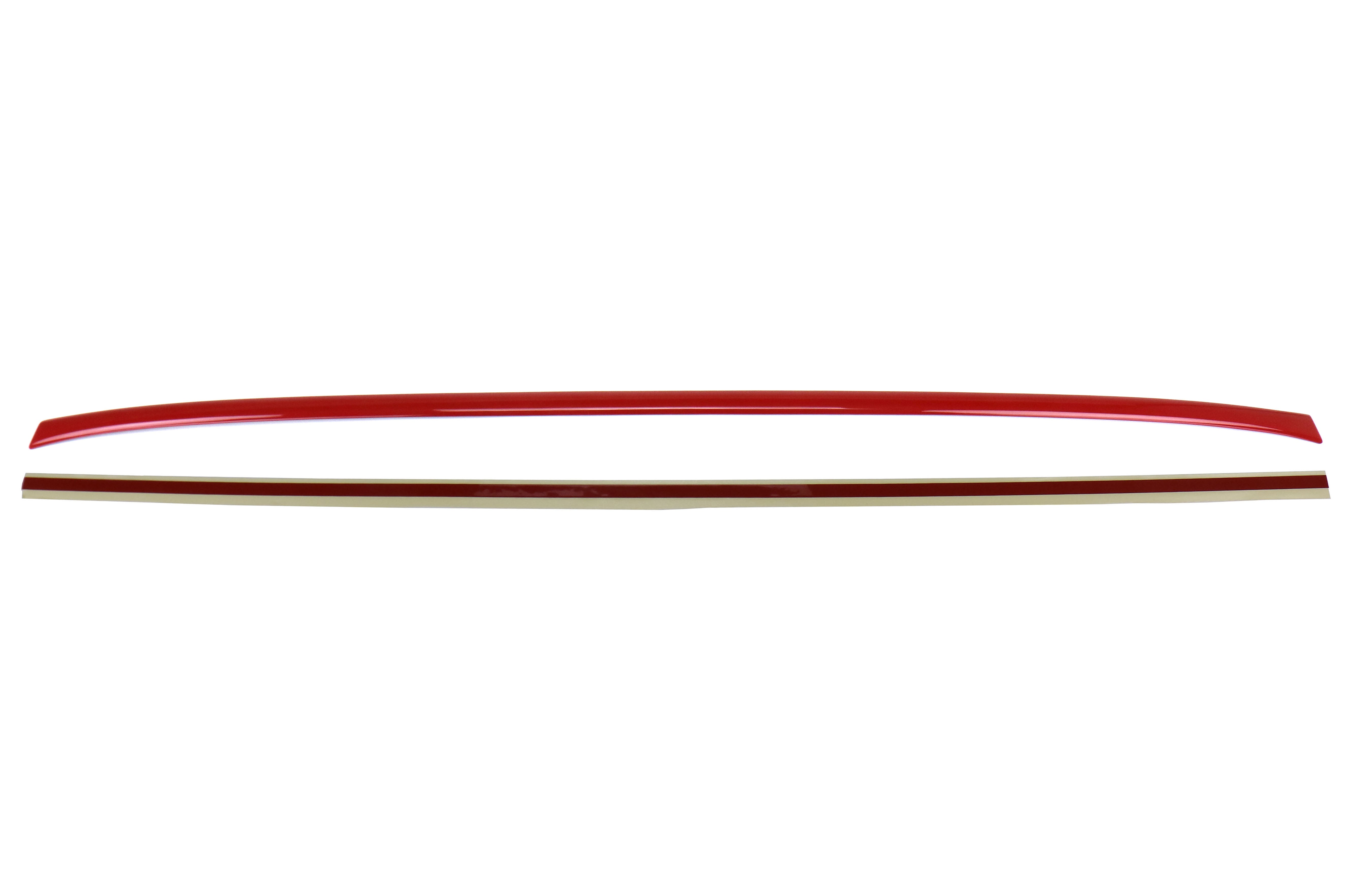 OLM Paint Matched Trunk Hole Delete for OEM Short Spoiler - Pure Red (M7Y) - 2015-2021 Subaru WRX / STI
