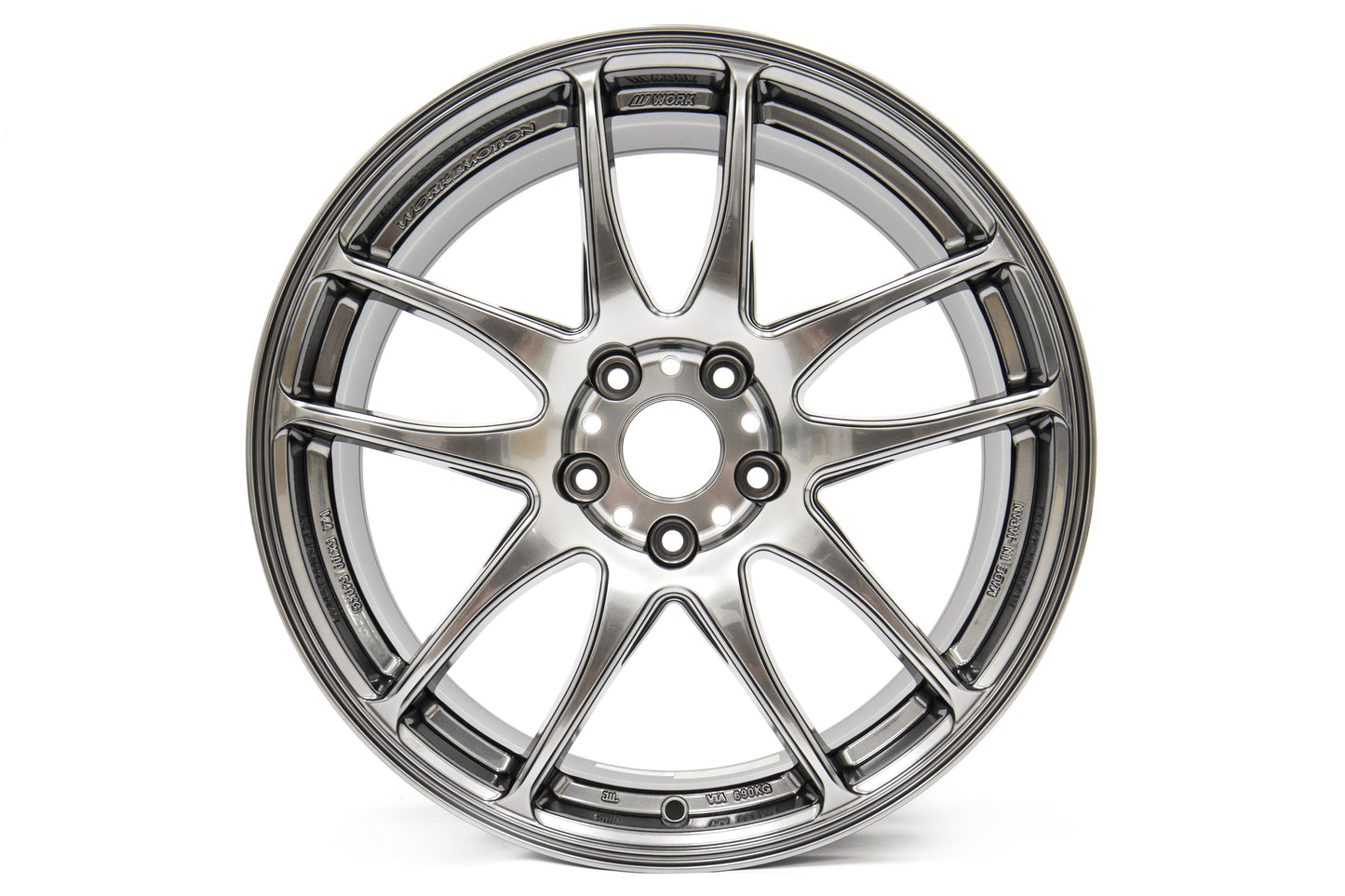 Work Wheels Emotion CR Kiwami  GT Silver Semi Concave 18x8.5 +38 5x100 (Sold As Pair) - 2013-2024 Subaru BRZ / Scion FR-S / Toyota GR86 / 2014-2018 Subaru Forester