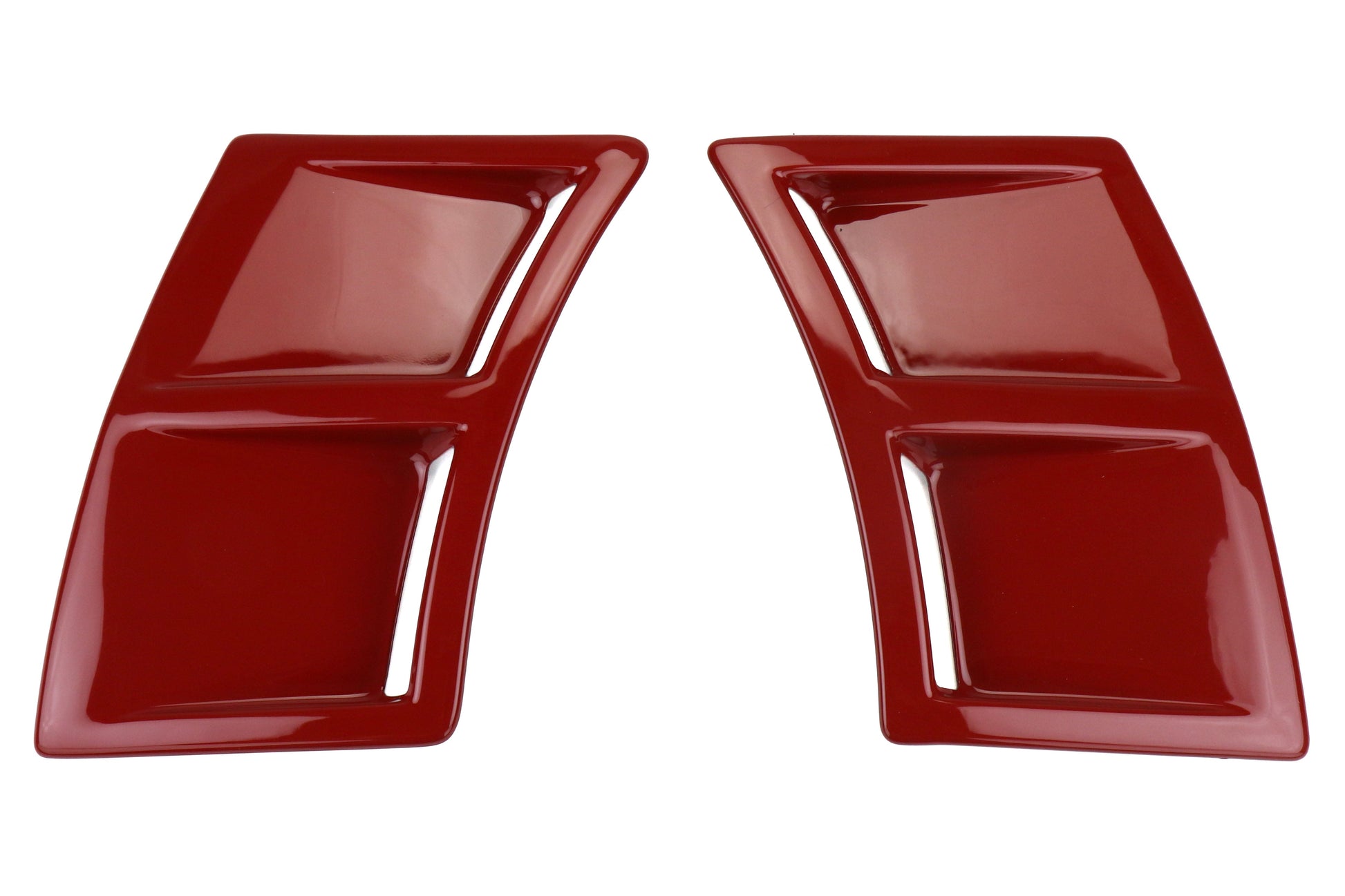 OLM S207 Style Paint Matched Rear Bumper Vent Inserts - Firestorm (C7P) - 2015-2021 Subaru WRX / STI