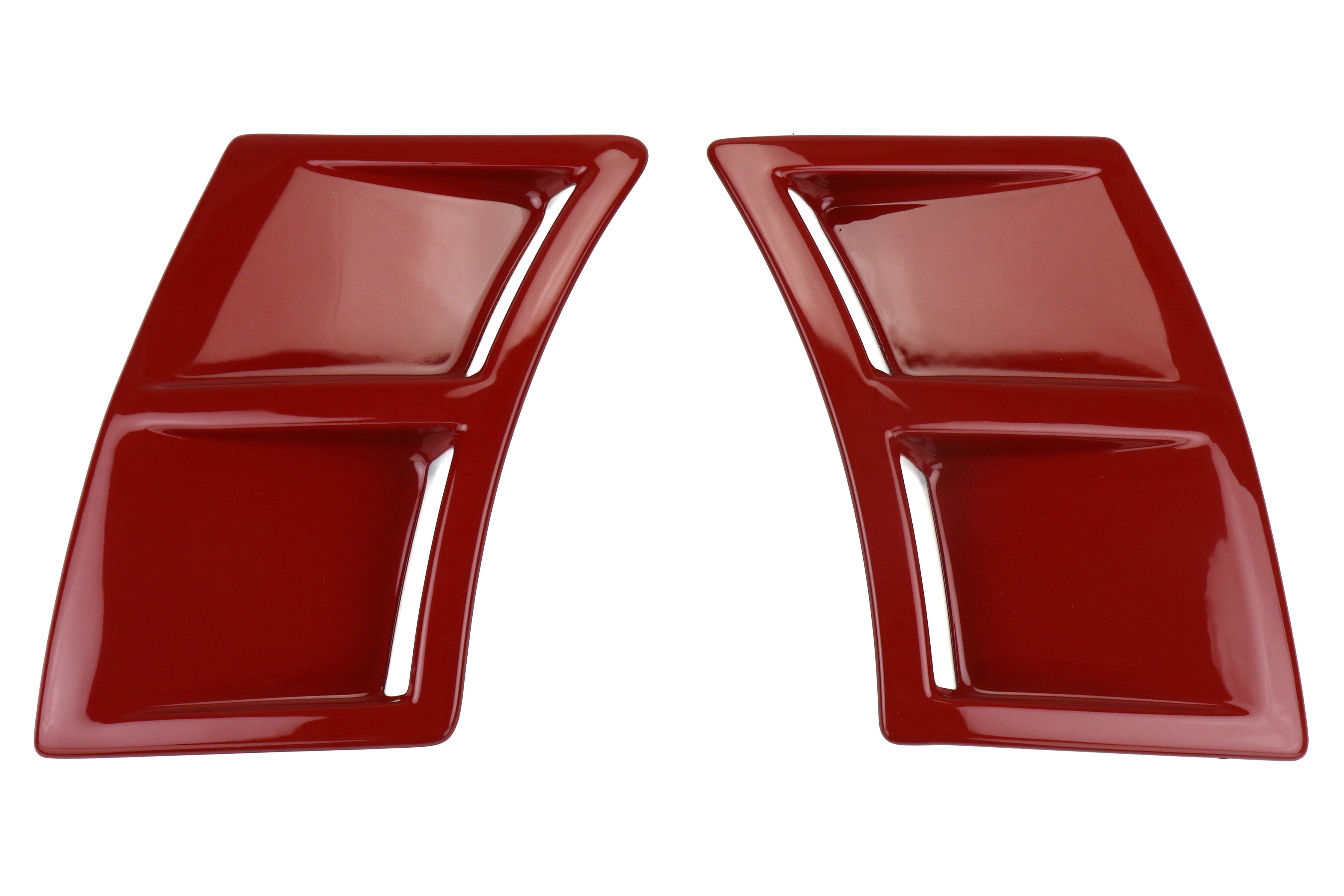 OLM S207 Style Paint Matched Rear Bumper Vent Inserts - Firestorm (C7P) - 2015-2021 Subaru WRX / STI