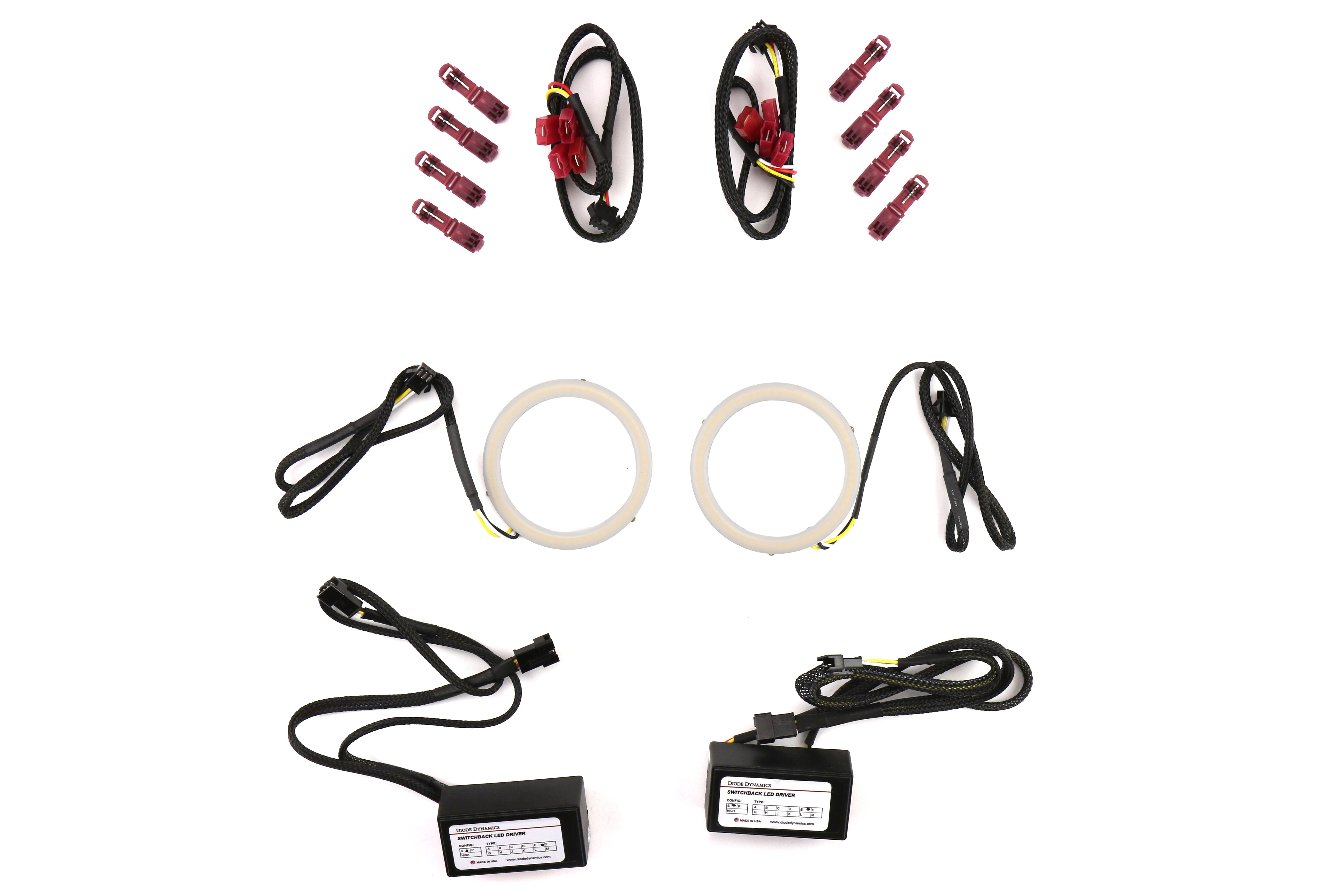 Diode Dynamics HD 80mm Switchback LED Halo Rings - 2015-2021 Subaru WRX / STI