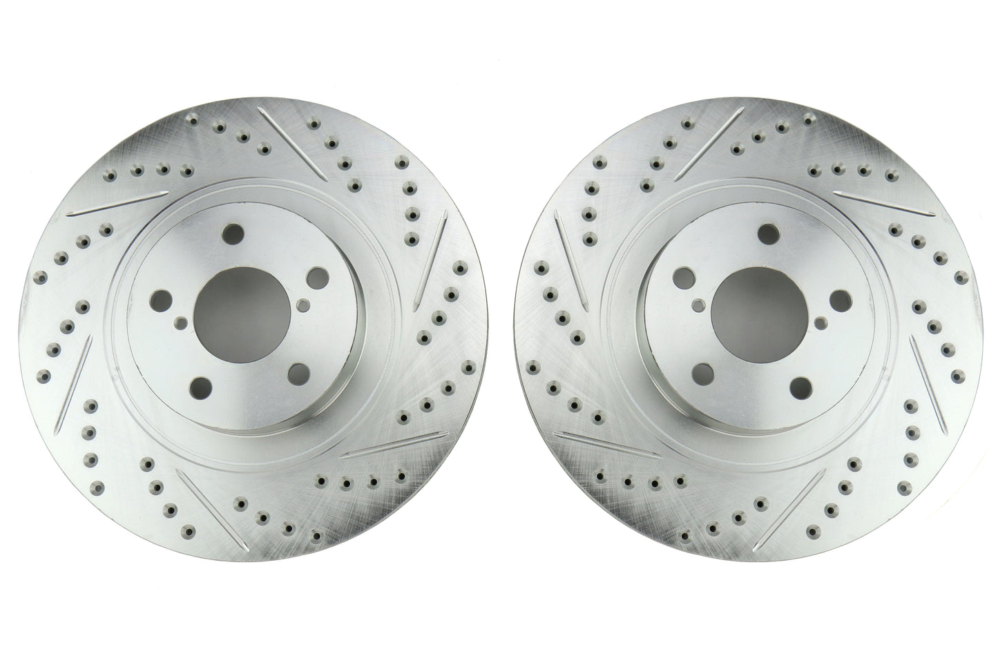 Stoptech C-Tek Sport Drilled and Slotted Front Rotor Pair - 2004 Subaru STI