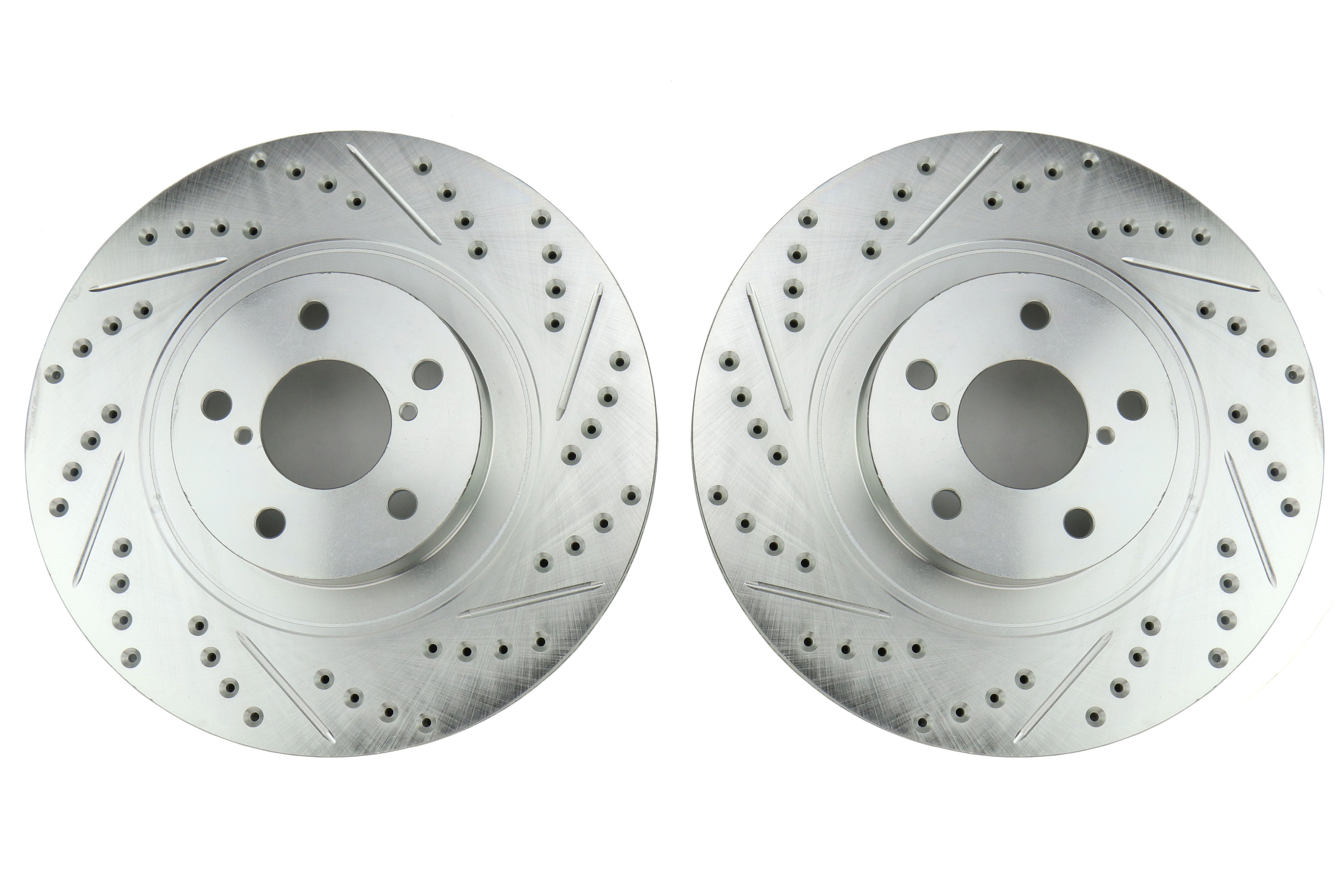 Stoptech C-Tek Sport Drilled and Slotted Front Rotor Pair - 2004 Subaru STI