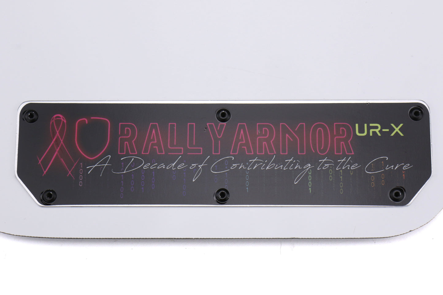 Rally Armor UR Mudflaps Breast Cancer Awarness White w/ Black Emblem - 2015-2021 Subaru WRX / STI