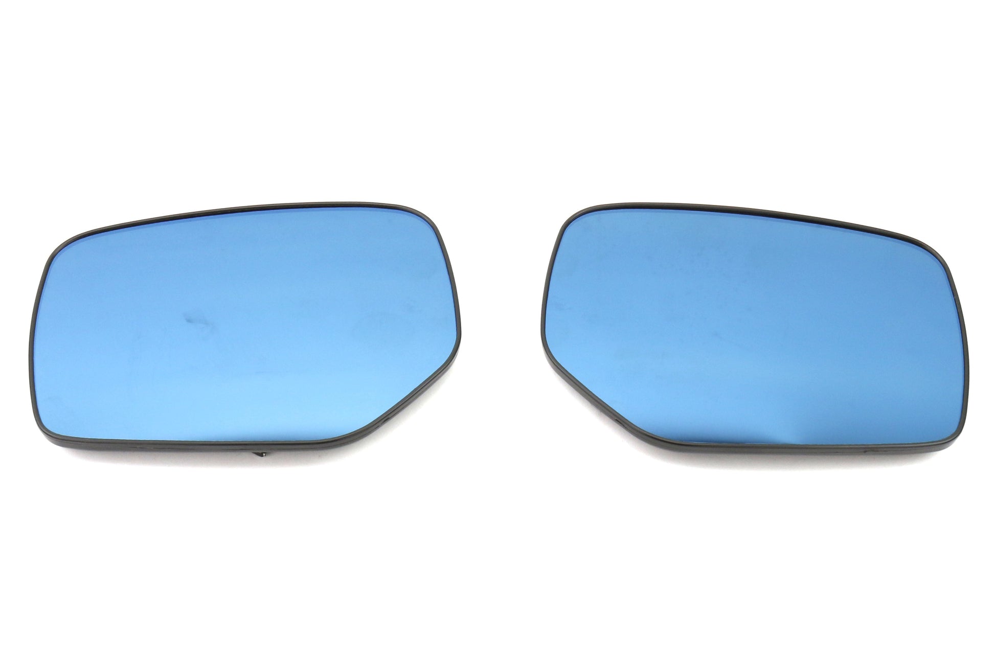 OLM Wide Angle Convex Mirrors (w/ Turn Signals / Defrosters) - Blue - 2015-2021 Subaru WRX / STI