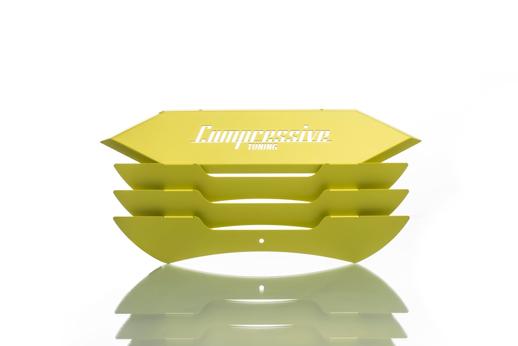 Compressive Tuning STI Louver Covers, pulley cover kit, NEON YELLOW - 2015-2021 Subaru STI / 2008-2014 Impreza