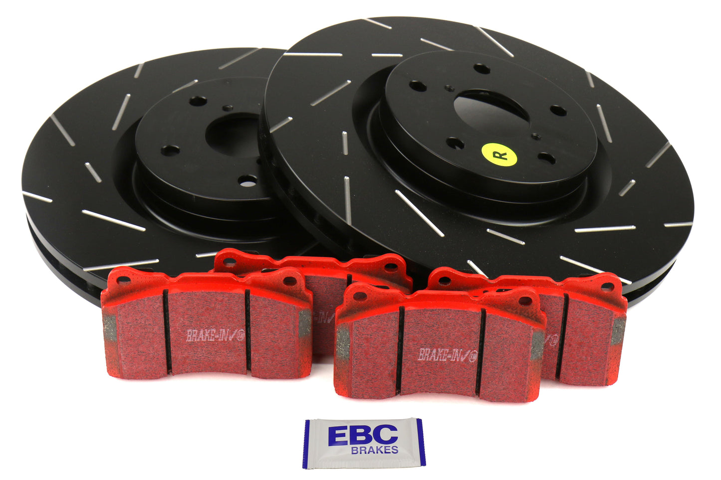 EBC Brakes S4 Front Brake Kit Redstuff Pads and USR Rotors - 2005-2017 Subaru STI