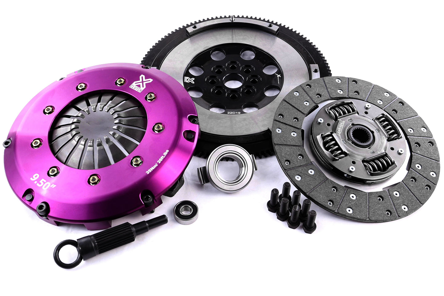 XClutch 9in Clutch Kit - Sprung Organic KIT PER SUB BRZ/TOY 86 CONV inc F/W - 2013-2016 Scion FR-S / 2013-2024 Subaru BRZ / 2017-2024 Toyota GR86