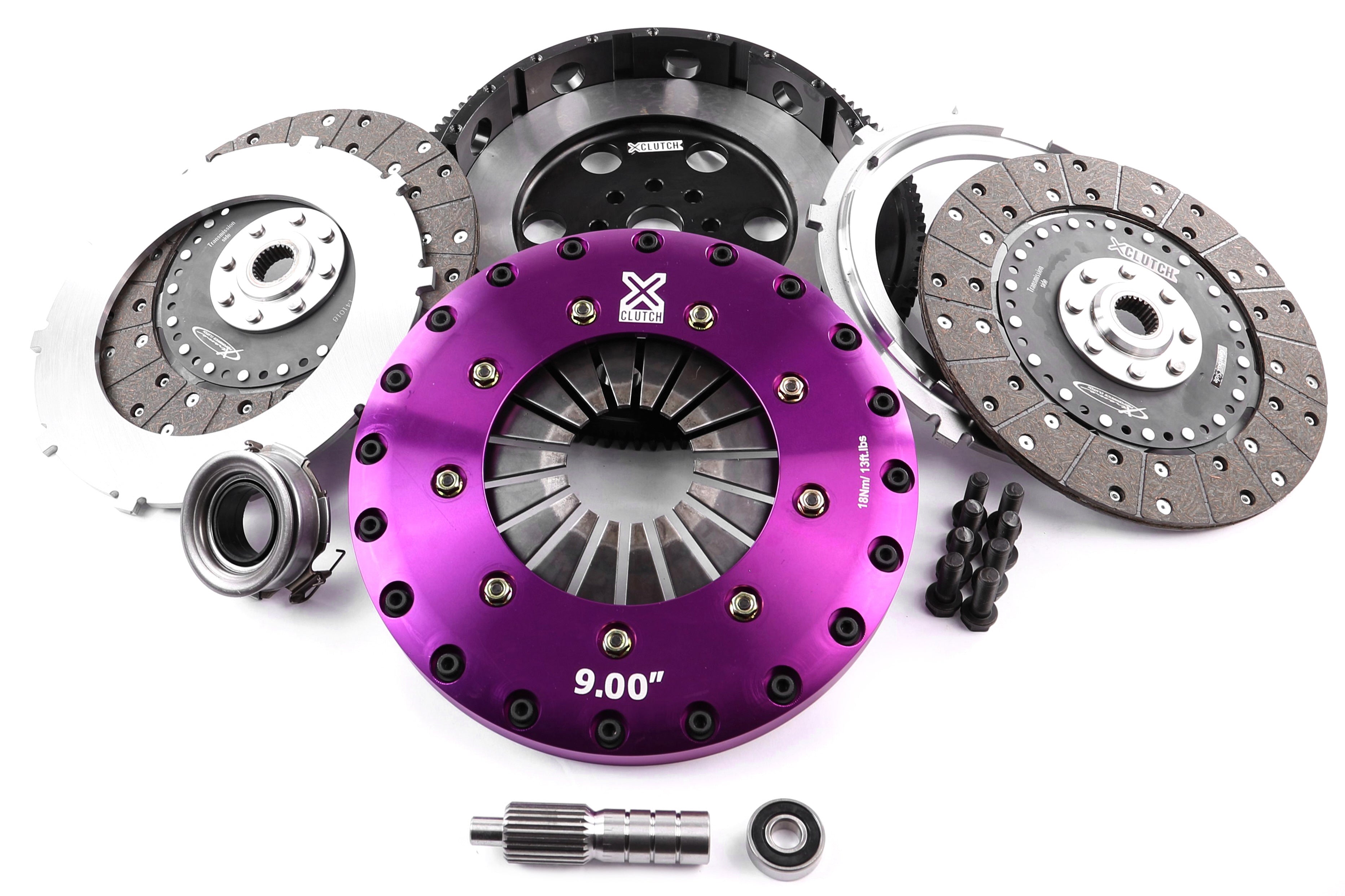 XClutch 9in Rigid Twin Solid Plate Organic Clutch Kit - 2013-2016 Scion FR-S / 2013-2024 Subaru BRZ / 2017-2024 Toyota GR86