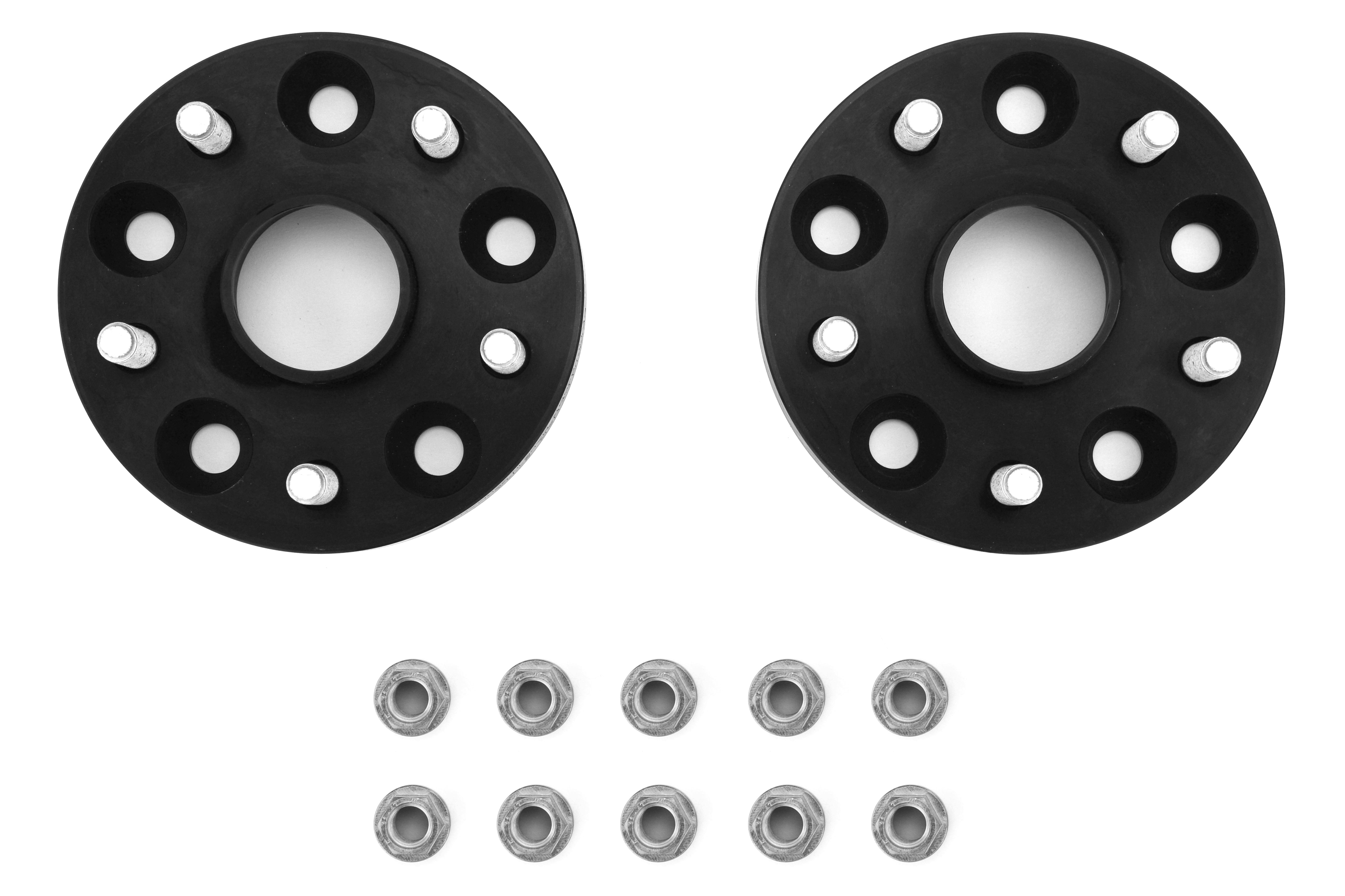 PERRIN Wheel Spacers 5x114.3 20mm Black Pair - 2005-2021 Subaru STI / 2015-2021 WRX