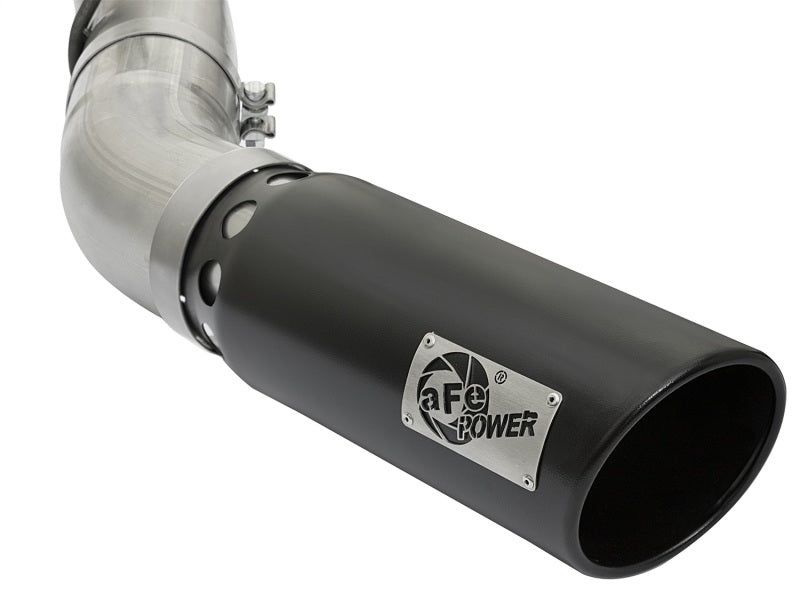 aFe LARGE BORE HD 5in 409-SS DPF-Back Exhaust w/Black Tip 2017 GM Duramax V8-6.6L (td) L5P