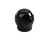 Momo Nero Shift Knob - Black Leather, Black Chrome Insert, with Reverse Lockout