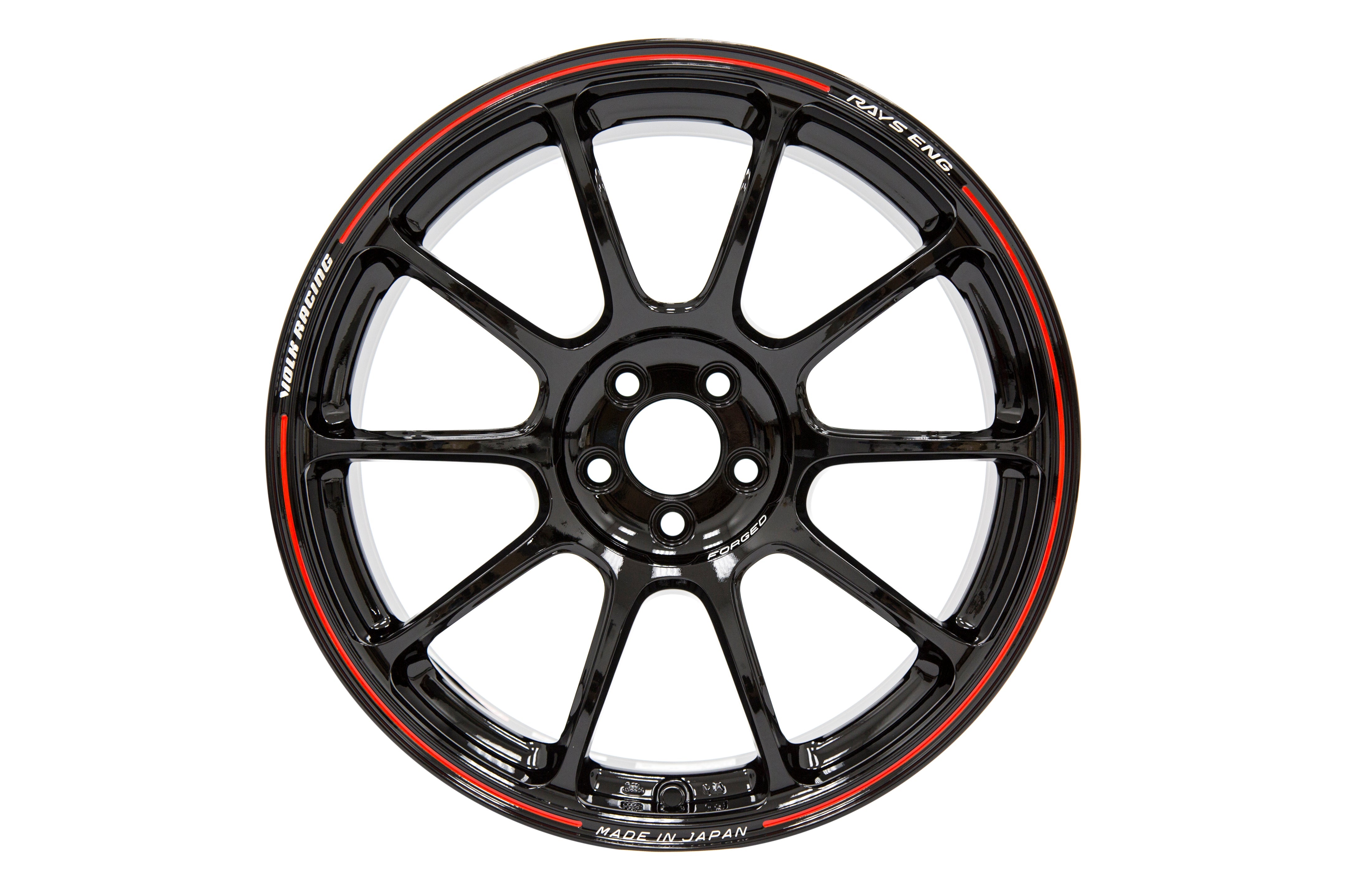 Volk Time Attack ZE40 Black/Red 18x9.5 +42 5x100 (Single Wheel) - 2013-2023 Subaru BRZ / Scion FR-S / Toyota GR86 / 2014-2018 Subaru Forester