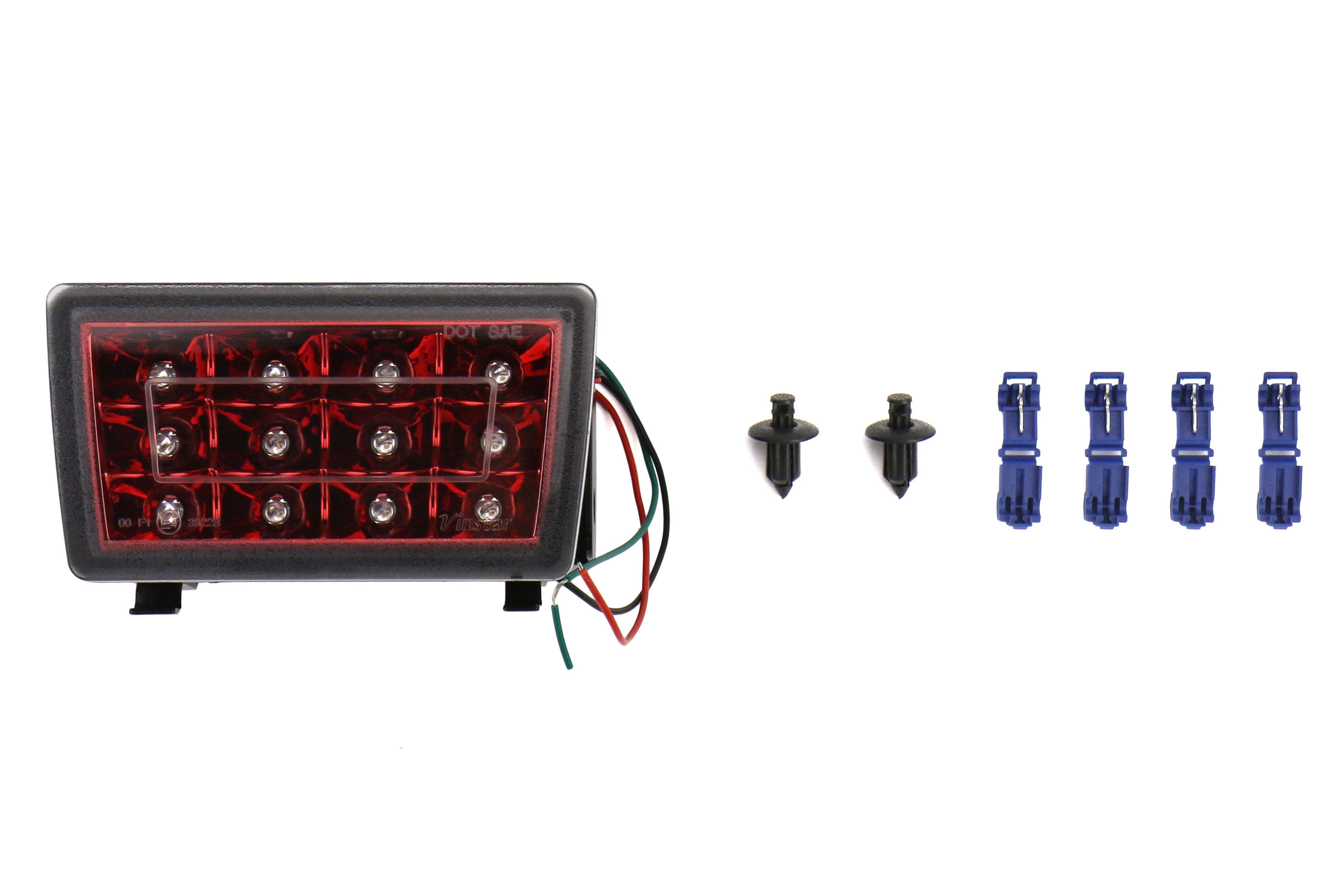 GCS F1 Rear Fog Light CS Style Red Base Clear Lens - 2015-2021 Subaru WRX / STI