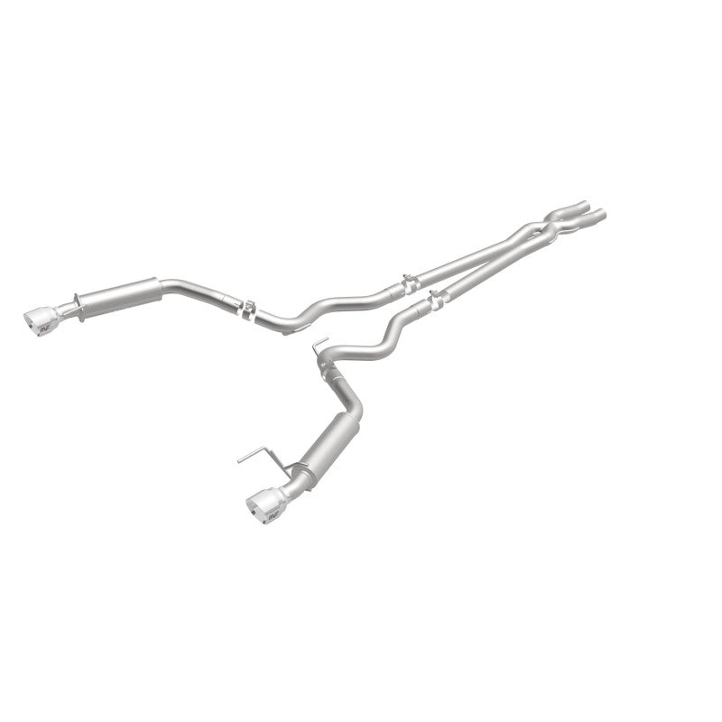 MagnaFlow Cat Back, SS, 2.5in, Competition, Dual Split Polished 4.5in Tips 2015 Ford Mustang V6 3.7L