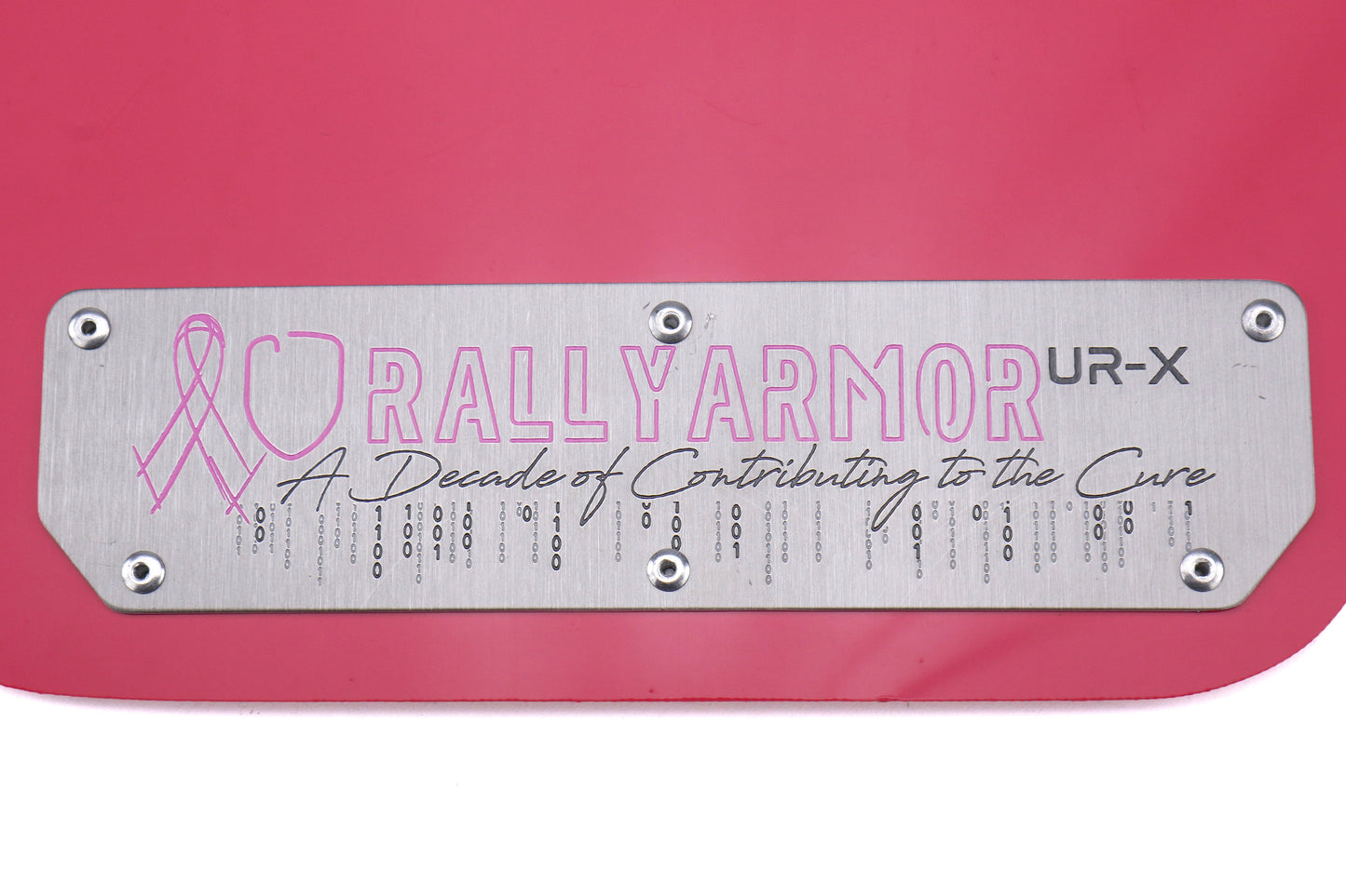 Rally Armor UR Mudflaps Breast Cancer Awarness Pink w/ Silver Emblem - 2015-2021 Subaru WRX / STI