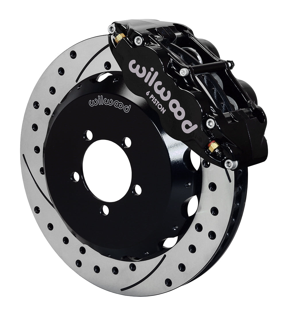 Wilwood FNSL6R 13.06in Front Kit Drilled / Slotted Black - 2002-2014 Subaru WRX / 2004-2021 STI / 2003-2006 Baja / 1998-2013 Forester / 1994-2014 Impreza / 1994-2009 Legacy / 2000-2009 Outback