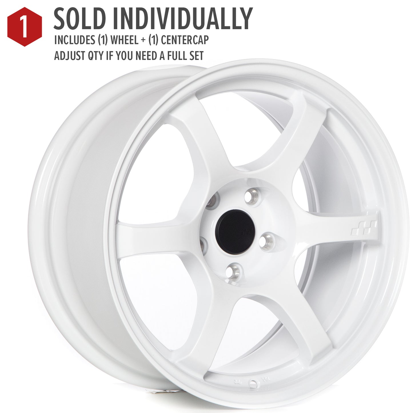 Circuit Performance CSF1 18x9.5 Gloss White 5x100 [+38mm]