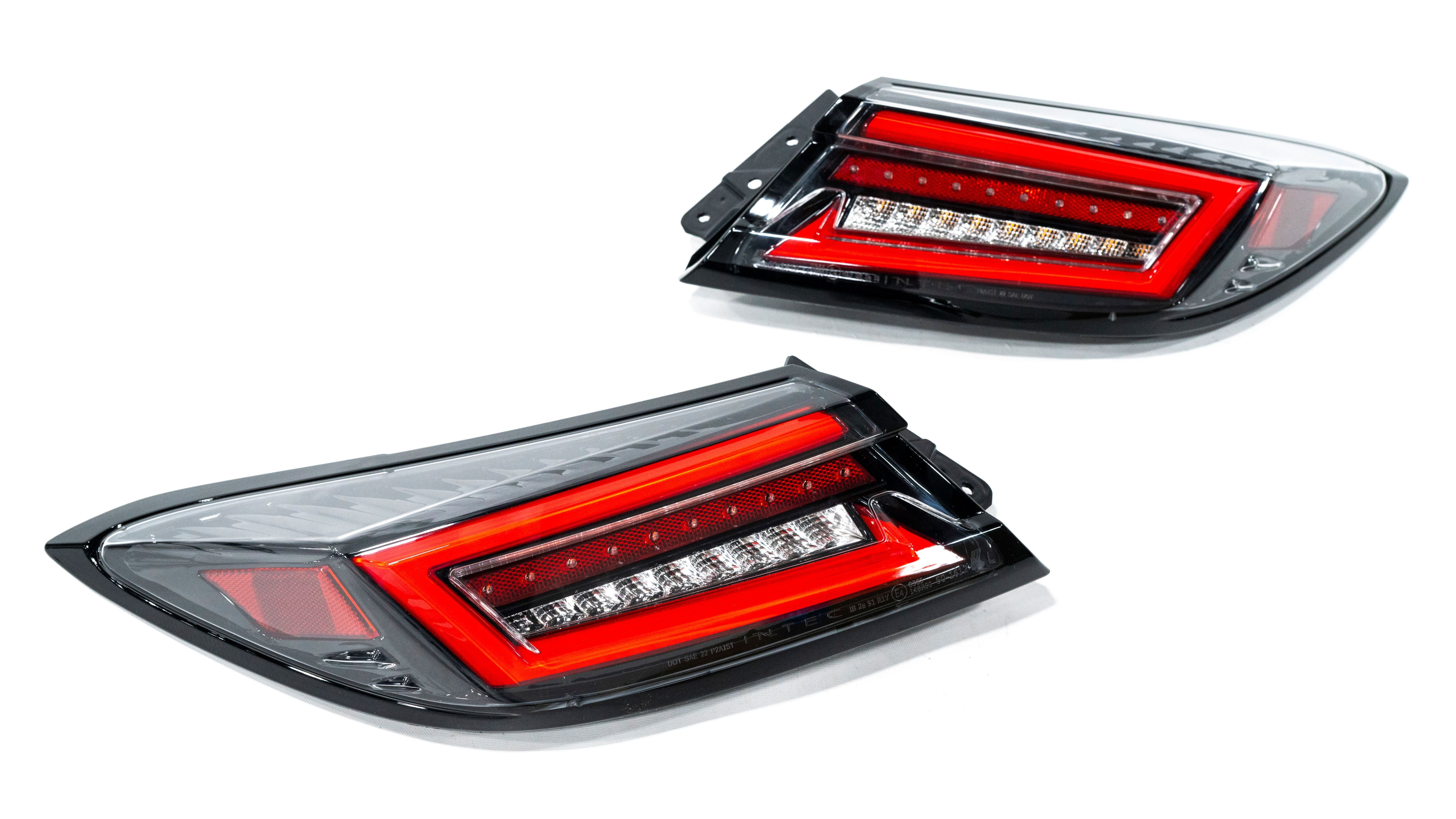 Intec Sequential LED 4pc Taillights w/Center Bar (Clear lens/Black Base/Red Bar) - 2022-2024 Toyota GR86 / Subaru BRZ