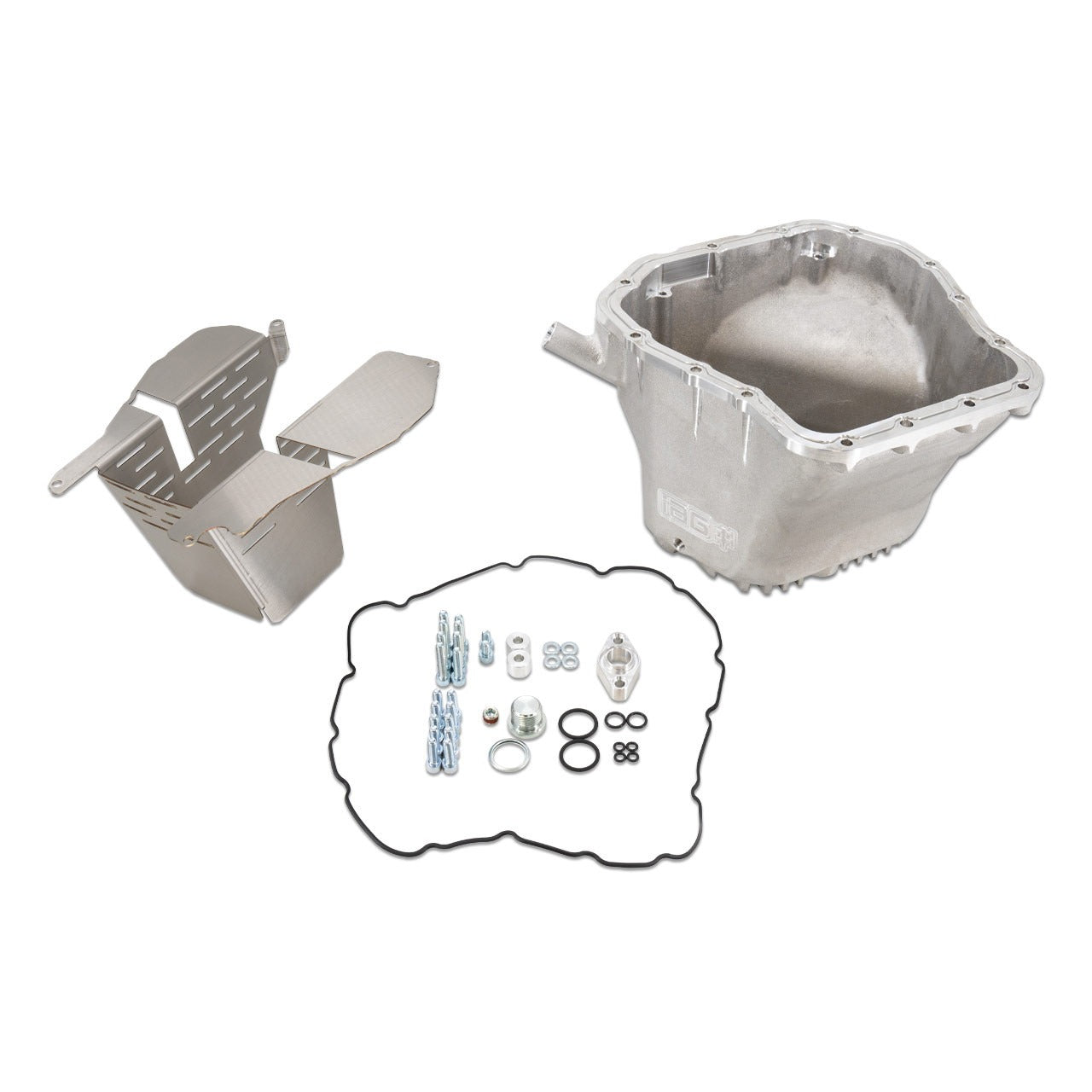 IAG Street Series Oil Pan w/ Removable SS Lower Baffle - Silver (Pan + SS Baffle Only) - 2002-2014 Subaru WRX / 2004-2021 STI / 2005-2009 Legacy GT / 2004-2013 Forester XT