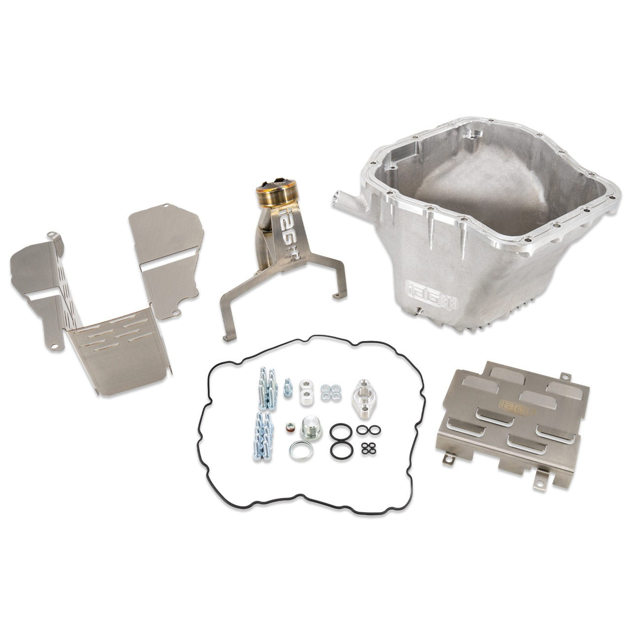 IAG EJ Street Series Oil Pan Package (Oil Pan, V2 Oil Pickup, Street Lower Baffle, Windage Tray) - Silver - 2002-2014 Subaru WRX / 2004-2021 STI / 2005-2009 Legacy GT / 2004-2013 Forester XT