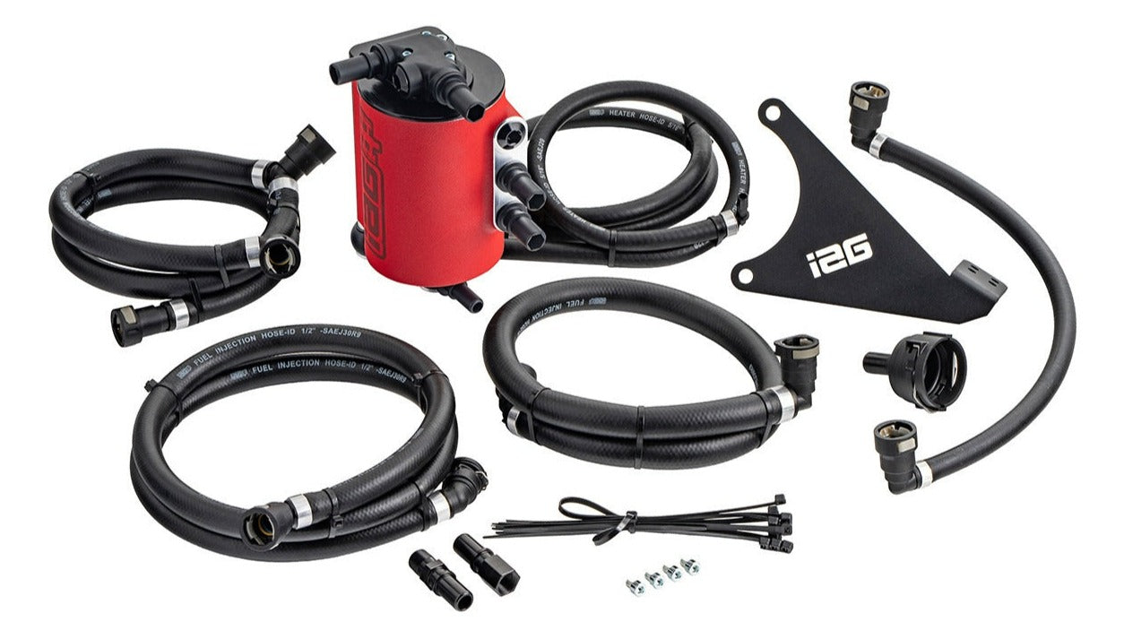 IAG Performance Air Oil Separator AOS - Red - 2008-2014 WRX / 2008-2021 STI / 2005-2009 Legacy GT