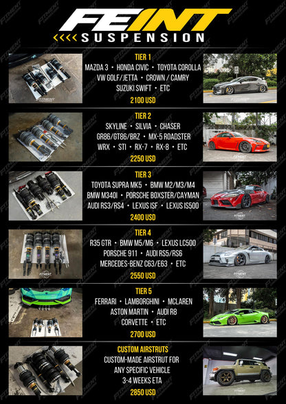 Fitment Engineering FEINT Air Struts Custom Tier