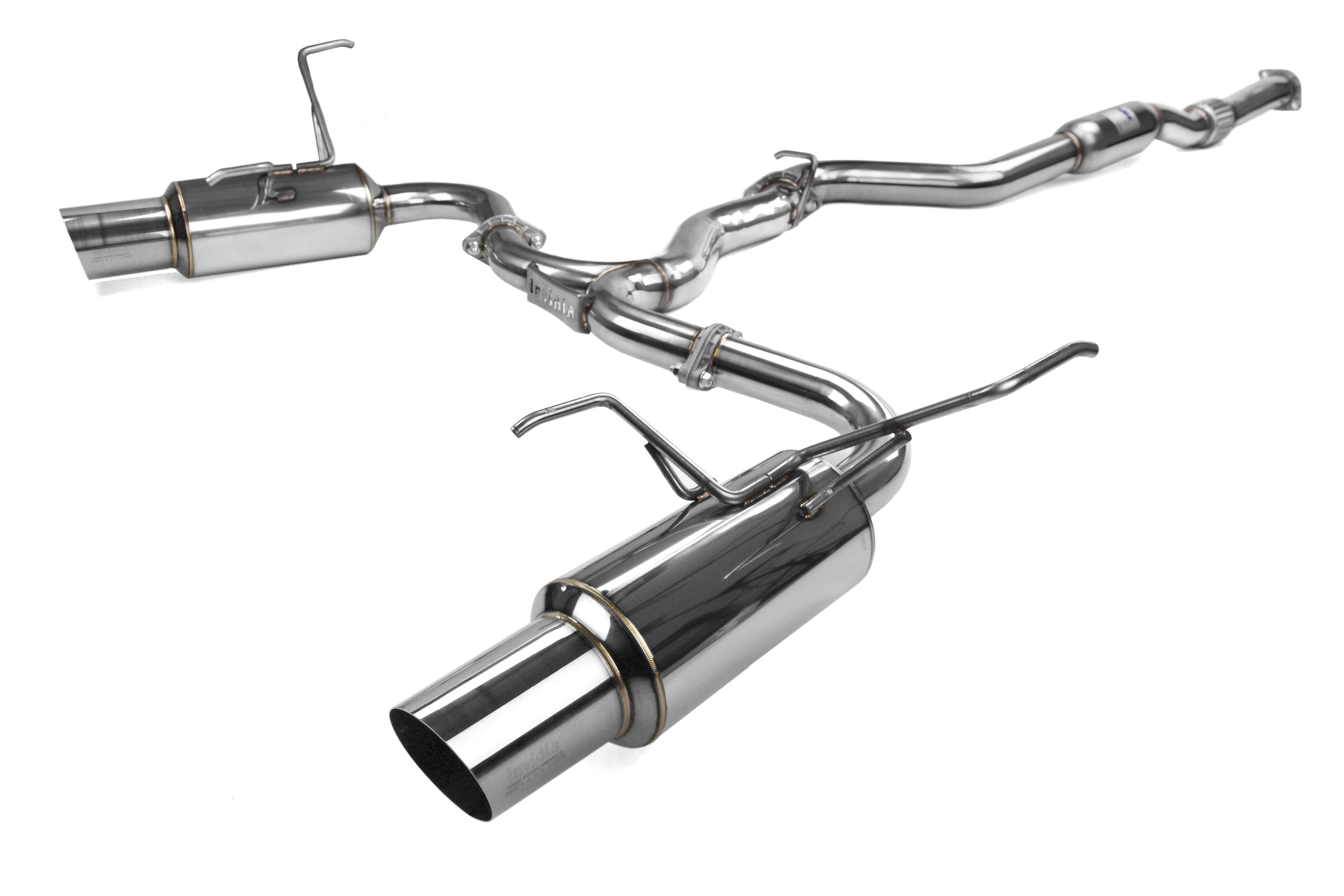 Invidia N1 Dual Exit Cat Back Exhaust - Stainless Steel Tips - 2015-2021 Subaru WRX / STI