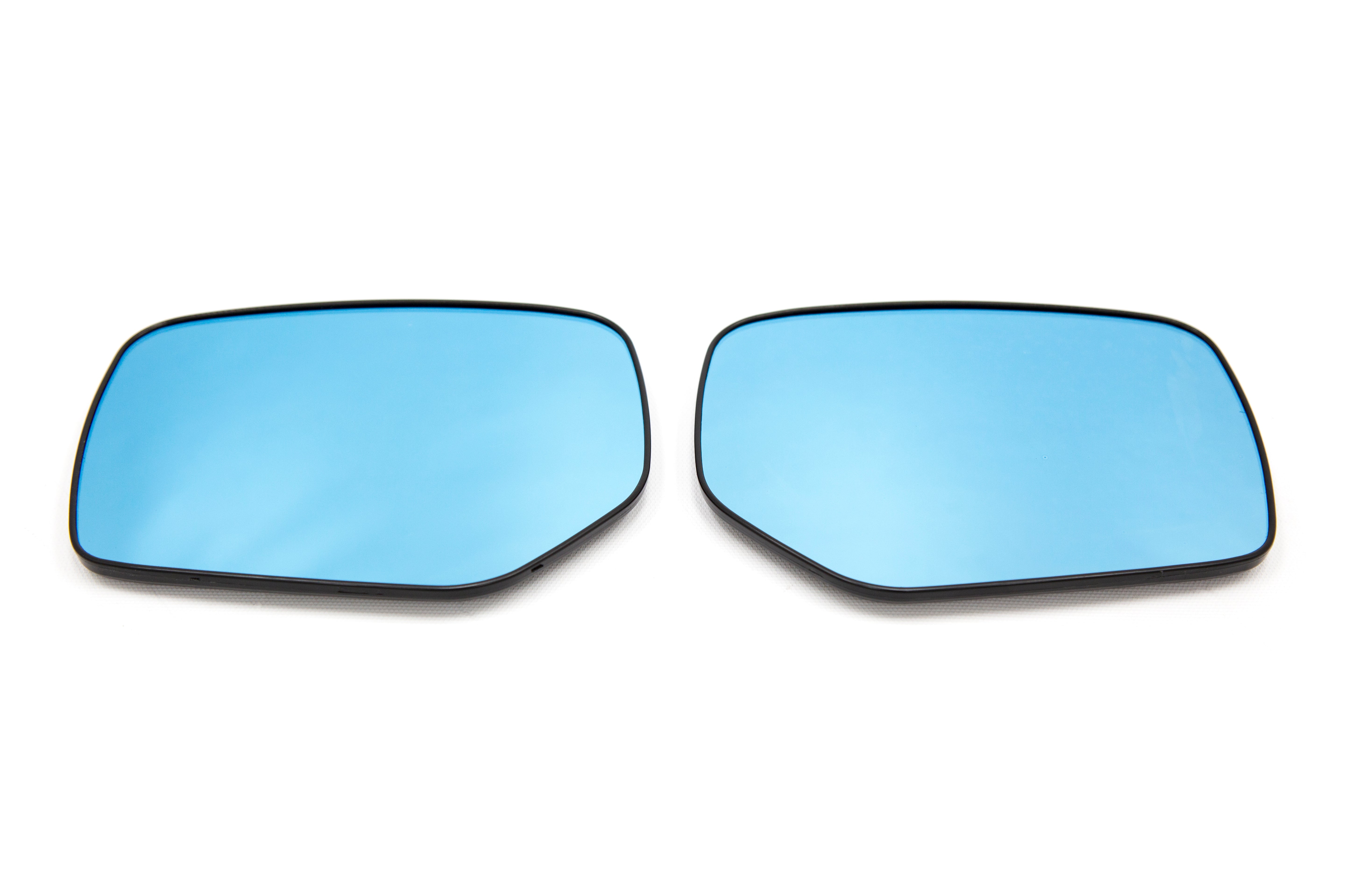 OLM Wide Angle Convex Mirrors w/ Defrosters - Blue - 2015-2021 Subaru WRX / STI