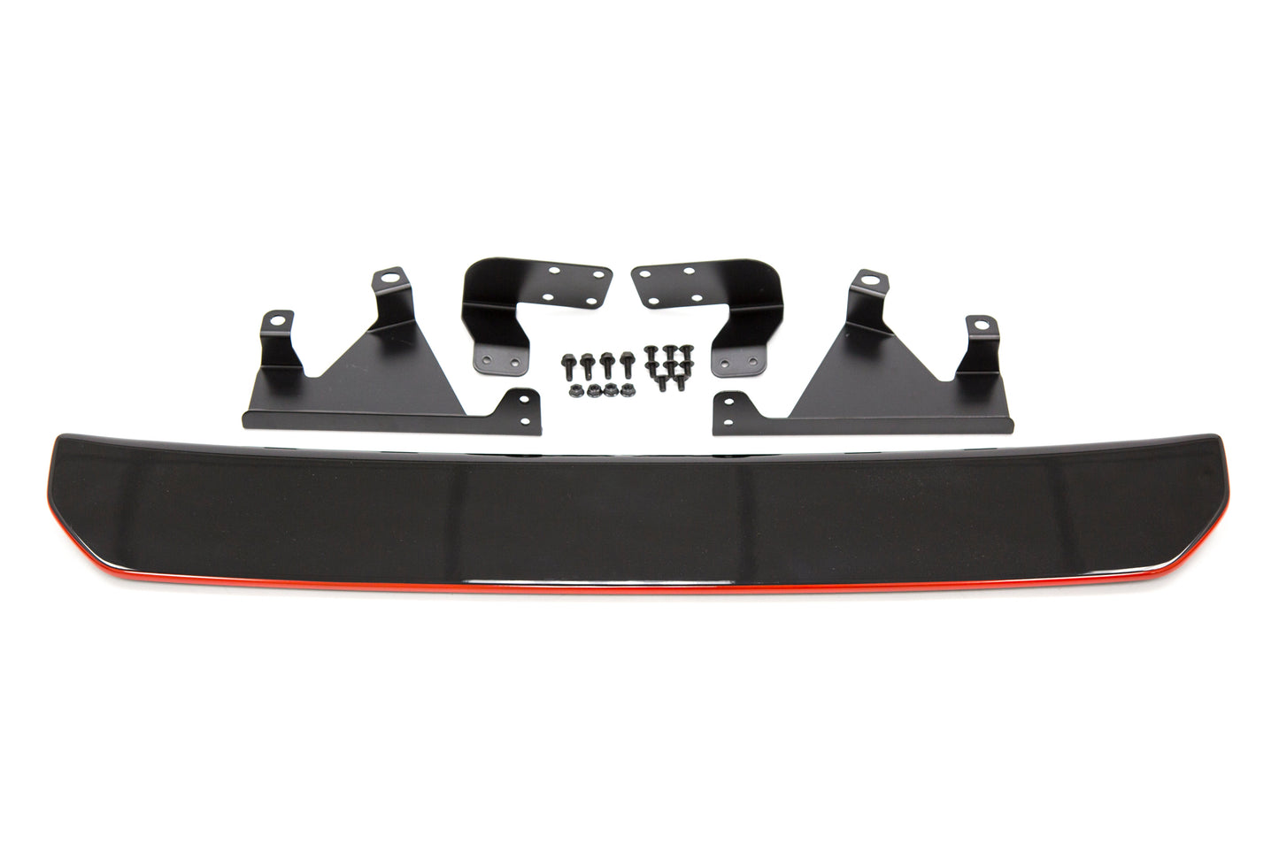 OLM Gloss Black S Style Rear Diffuser w/ Red Line - 2015-2021 Subaru WRX / STI
