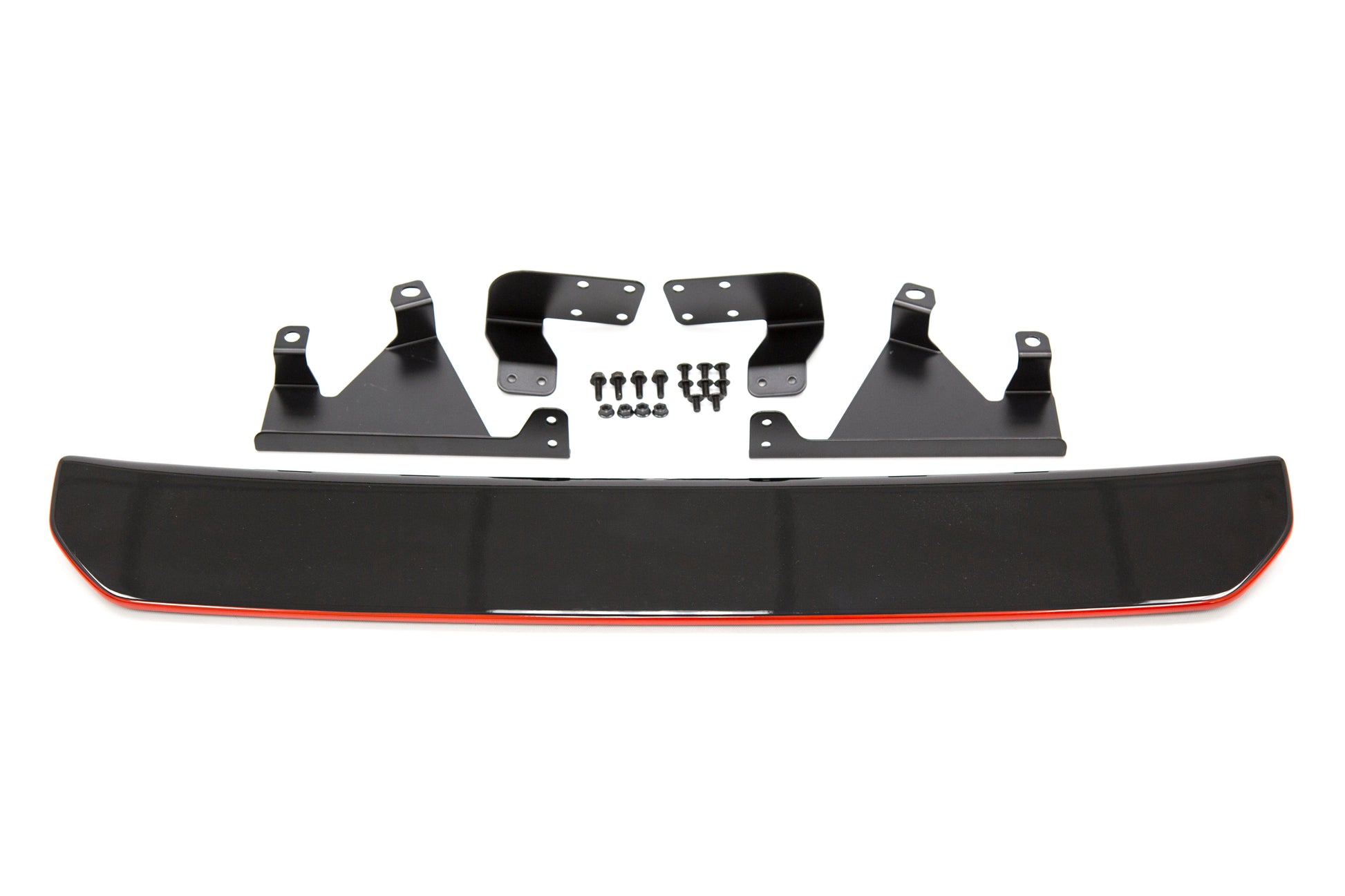 OLM Gloss Black S Style Rear Diffuser w/ Red Line - 2015-2021 Subaru WRX / STI