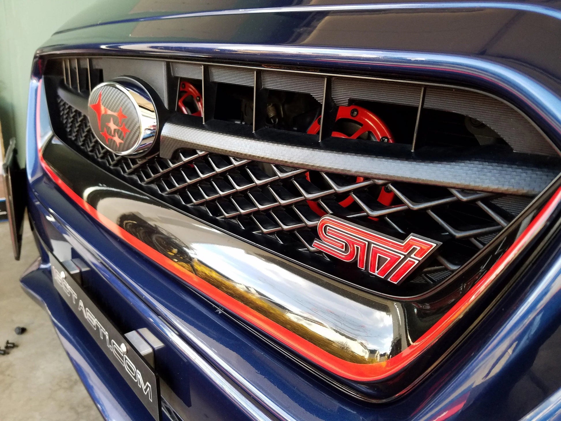 Sticker Fab S207 Style Grille Pinstripe (Mint) - 2015-2021 Subaru WRX/STI