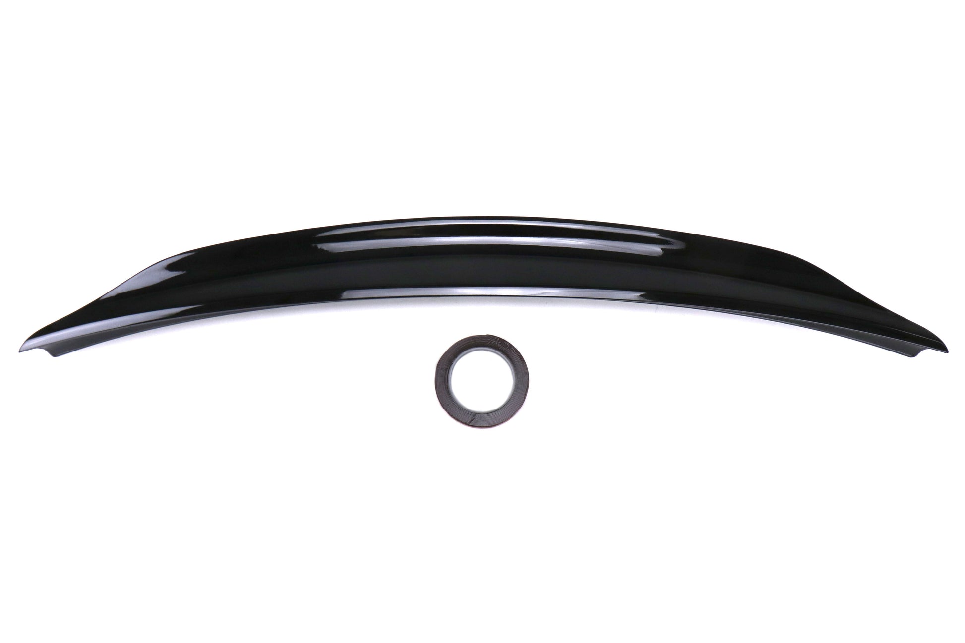 OLM Paint Matched Duckbill Spoiler w/Carbon Fiber Center Line - Crystal Black Silica (D4S) - 2015-2021 Subaru WRX / STI