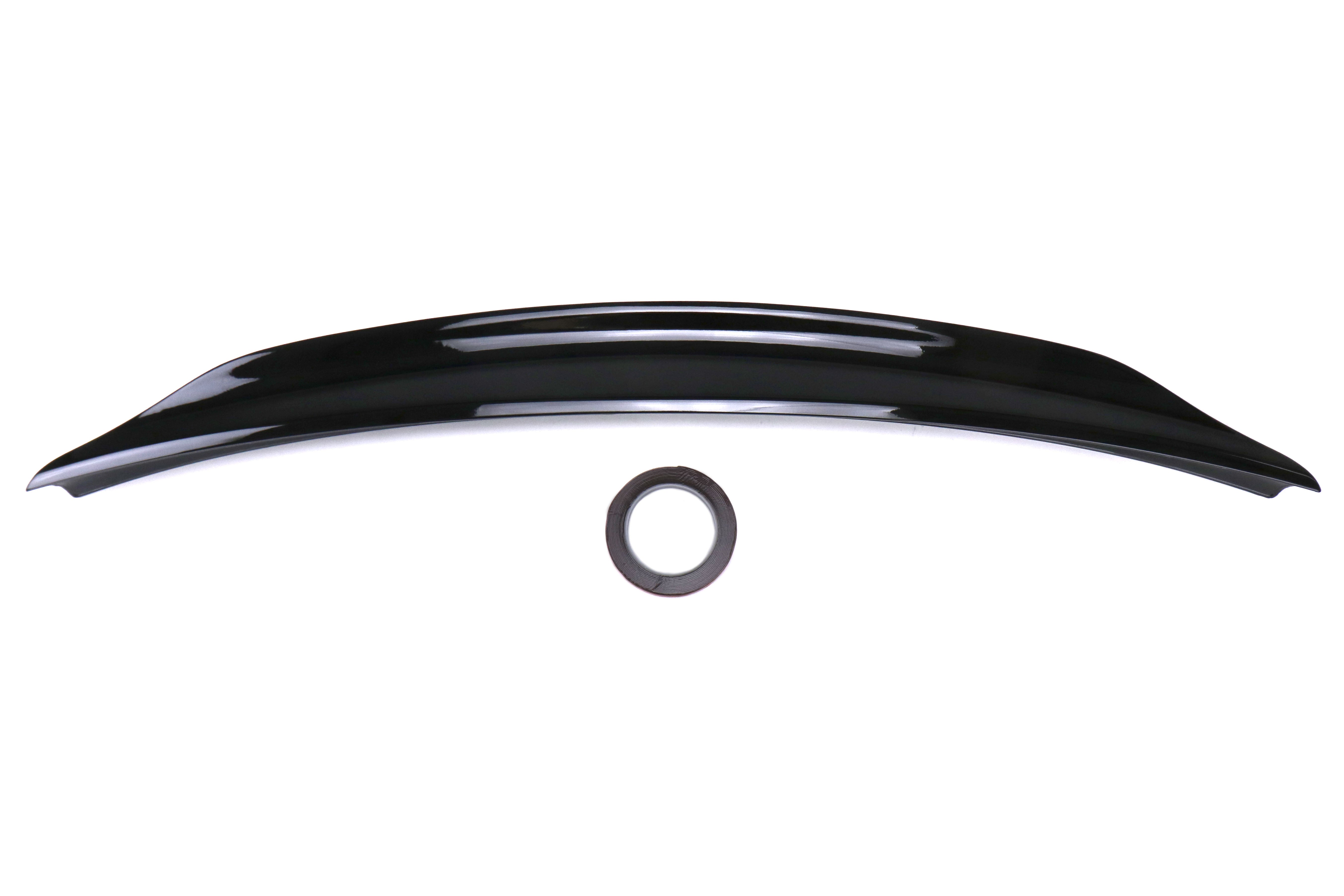 OLM Paint Matched Duckbill Spoiler w/Carbon Fiber Center Line - Crystal Black Silica (D4S) - 2015-2021 Subaru WRX / STI