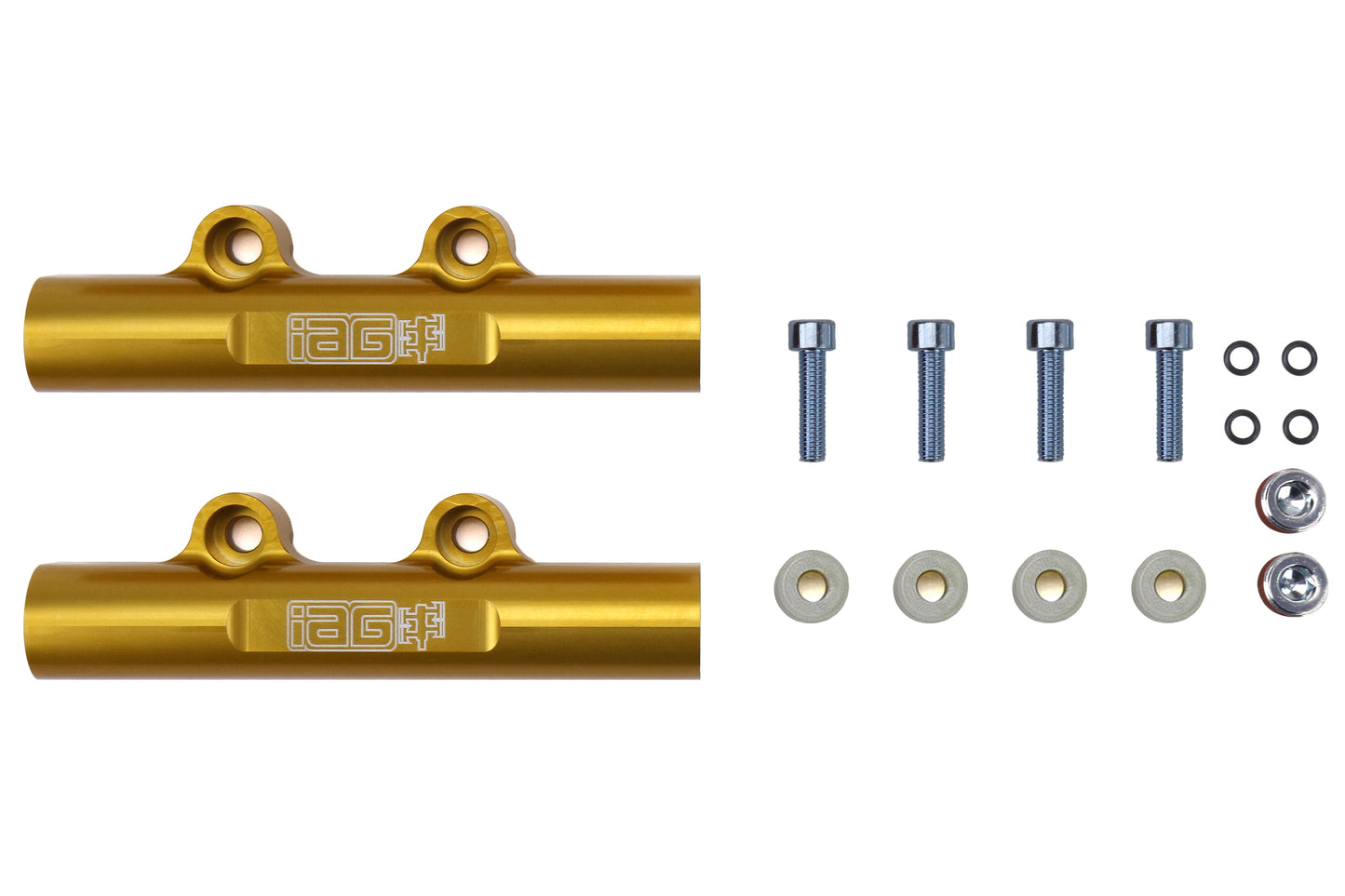 IAG V3 Top Feed Fuel Rails Gold - Subaru Models (inc. 2002-2014 WRX / 2007+ STI)