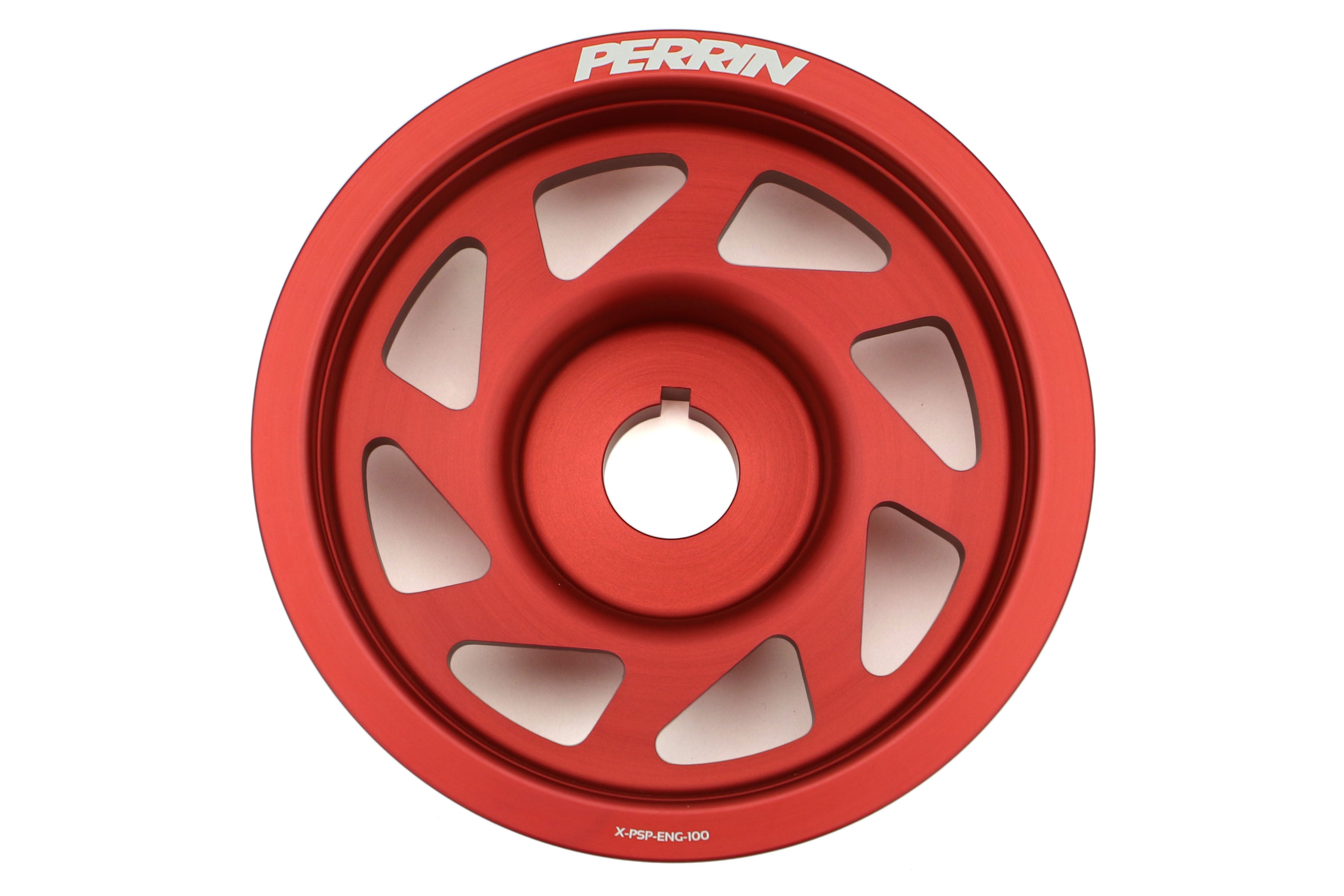 PERRIN Lightweight Crank Pulley Red - Subaru Models (inc. 2002-2014 WRX / 2004-2021 STI)