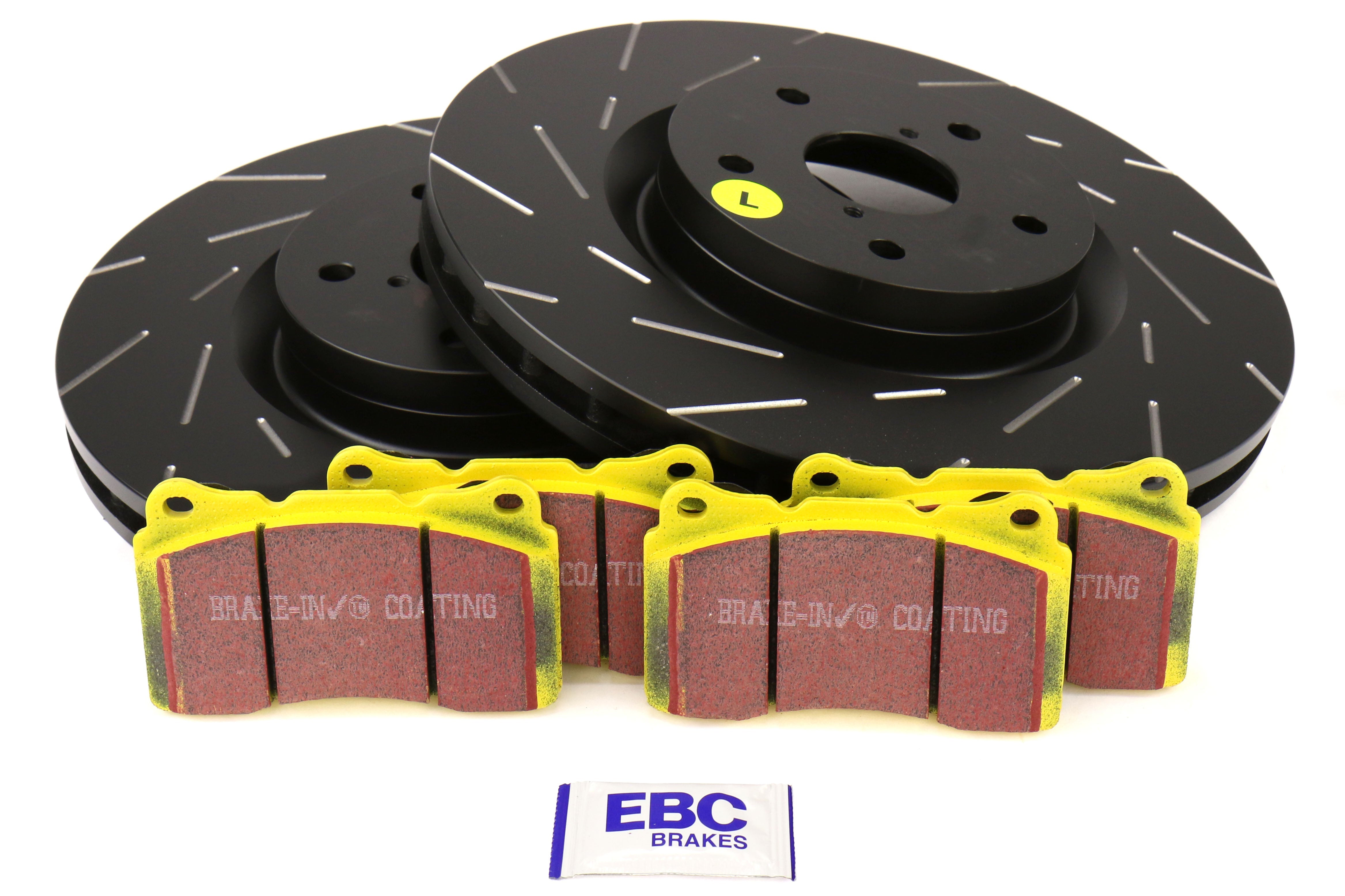 EBC Brakes S9 Front Brake Kit Yellowstuff Pads and USR Rotors - 2005-2017 Subaru STI
