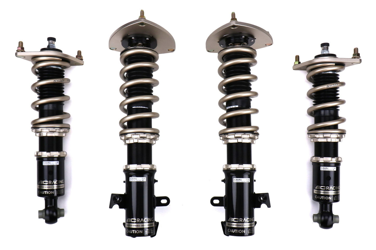 BC Racing BR Coilovers Extreme Low 8k Front / 8k Rear w/ Swift Spring Upgrade - 2015-2021 Subaru WRX / STI