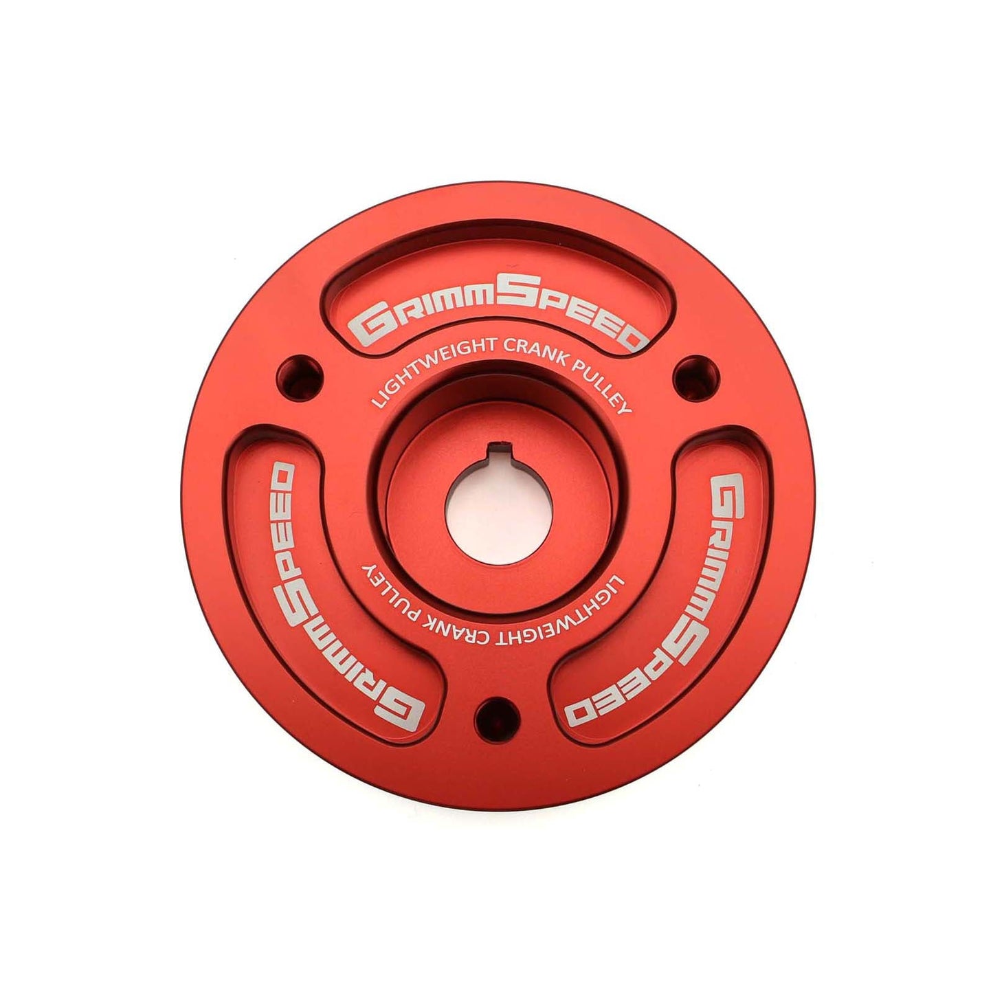 GrimmSpeed Lightweight Crank Pulley Red - Subaru Models (inc. 2002-2014 WRX / 2004+ STI)