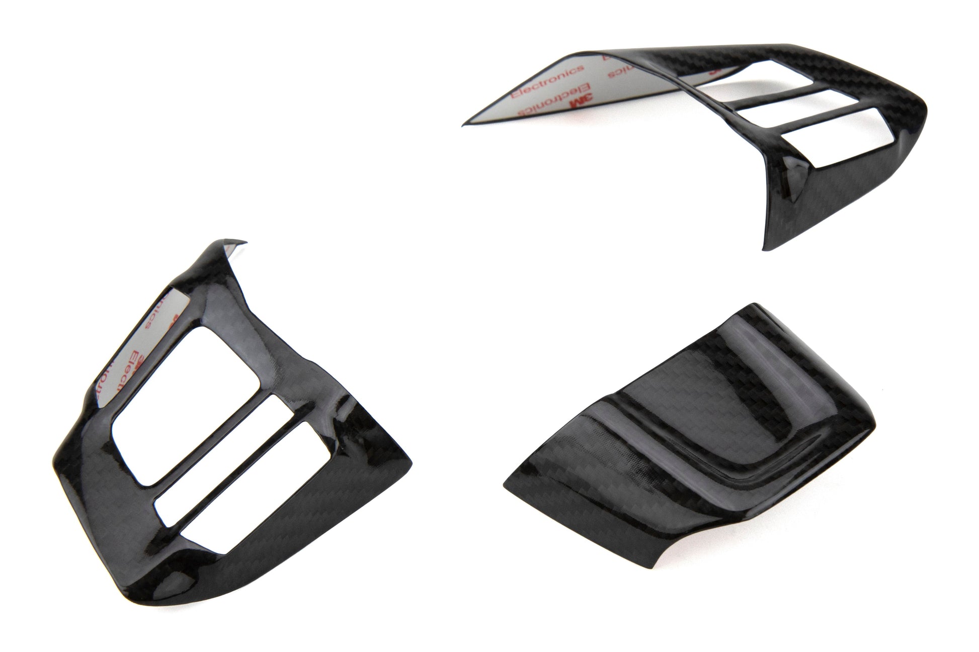 OLM S-line Dry Carbon Fiber Steering Wheel Covers (Type 2) - 2016-2021 Subaru WRX / STI