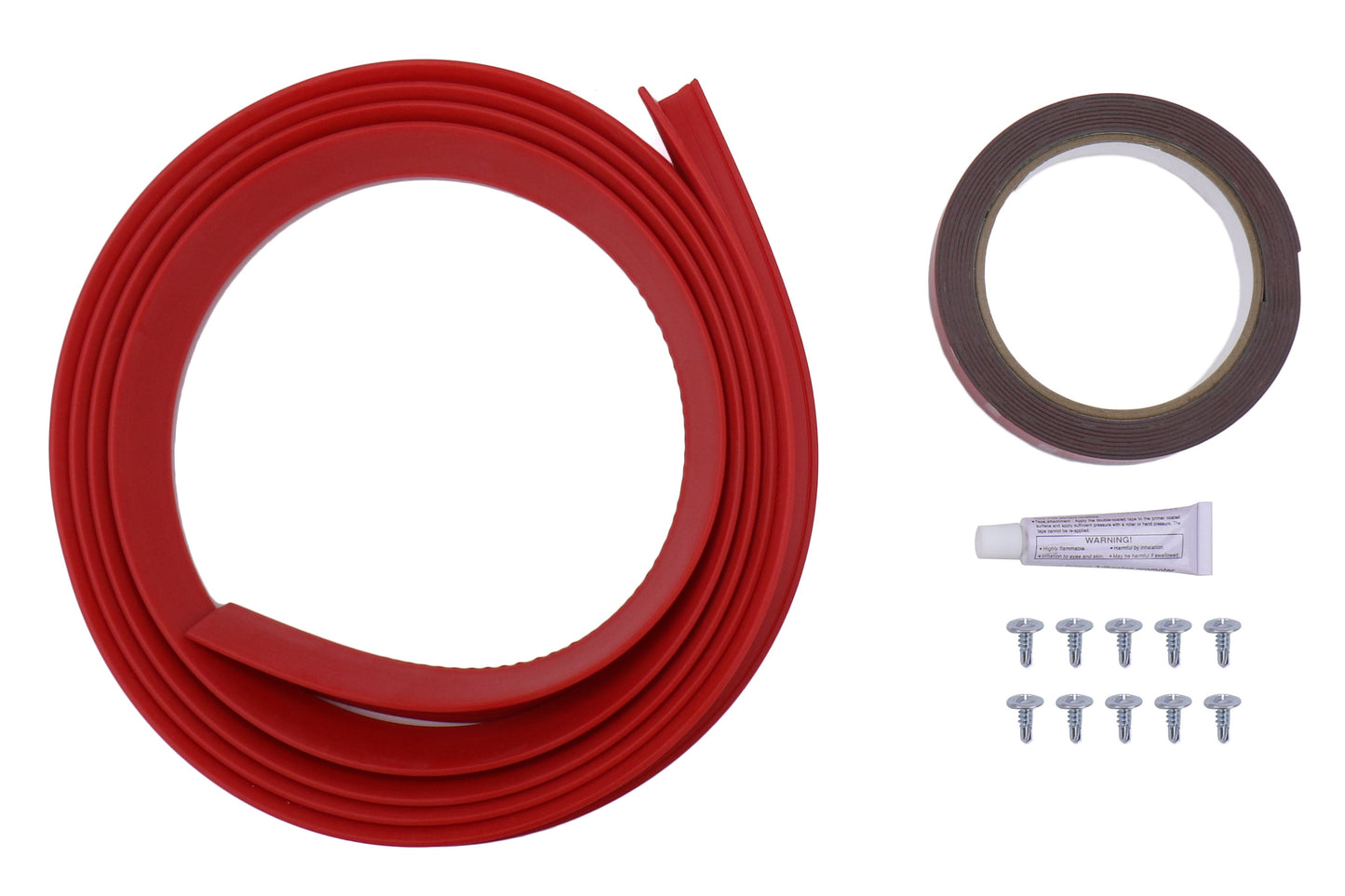 OLM STI Front Bumper Lip Protector - Red - (Vehicles with STI or STI Style Lip Installed)