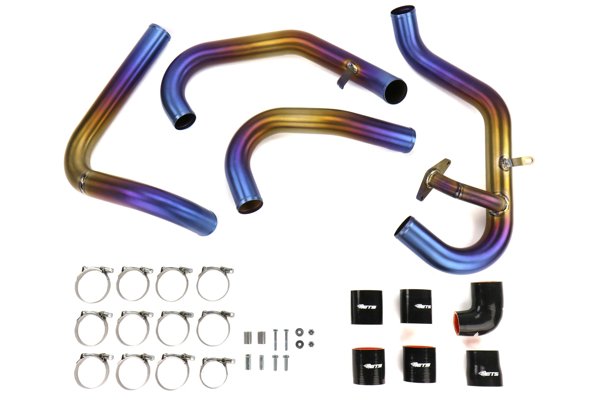 ETS Titanium Front Mount Intercooler Piping Kit Spot Anodized - 2015-2021 Subaru STI