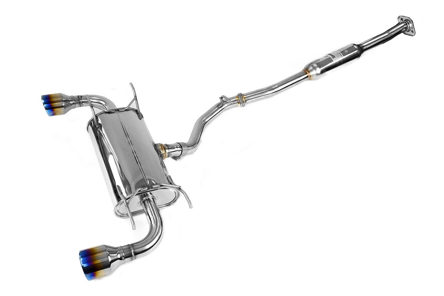 Invidia Q300 Dual Exit Cat Back Exhaust - Rolled Titanium Tips - 2013-2024 Scion FR-S / Subaru BRZ / Toyota 86/GR86