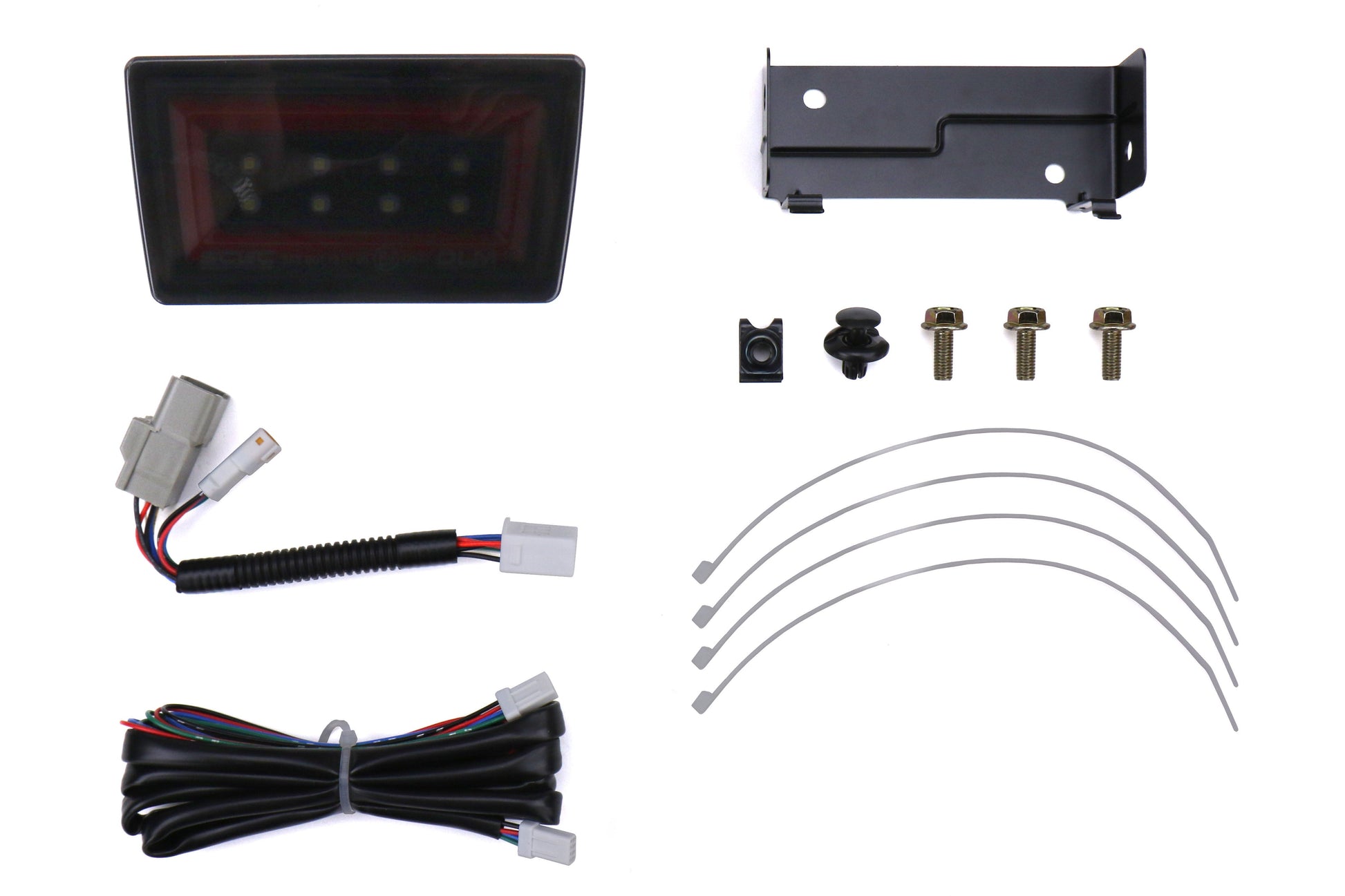 OLM NB+R F1 Rear Brake Light - Smoke Lens / Black Base / Red Bar - 2015-2021 Subaru WRX / STI